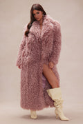 Freya Faux Fur Coat - Blush
