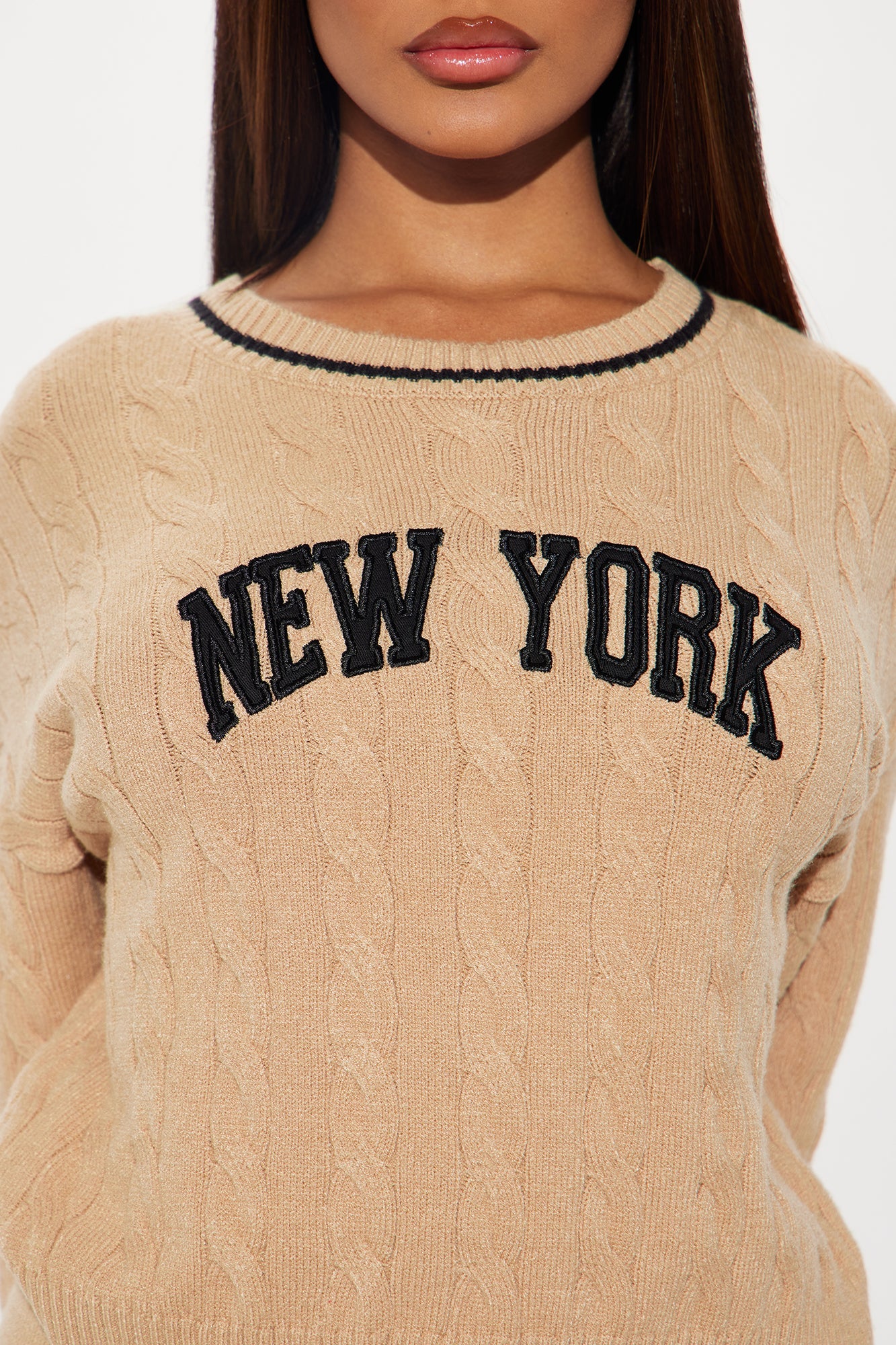 In New York Sweater Pant Set - Taupe