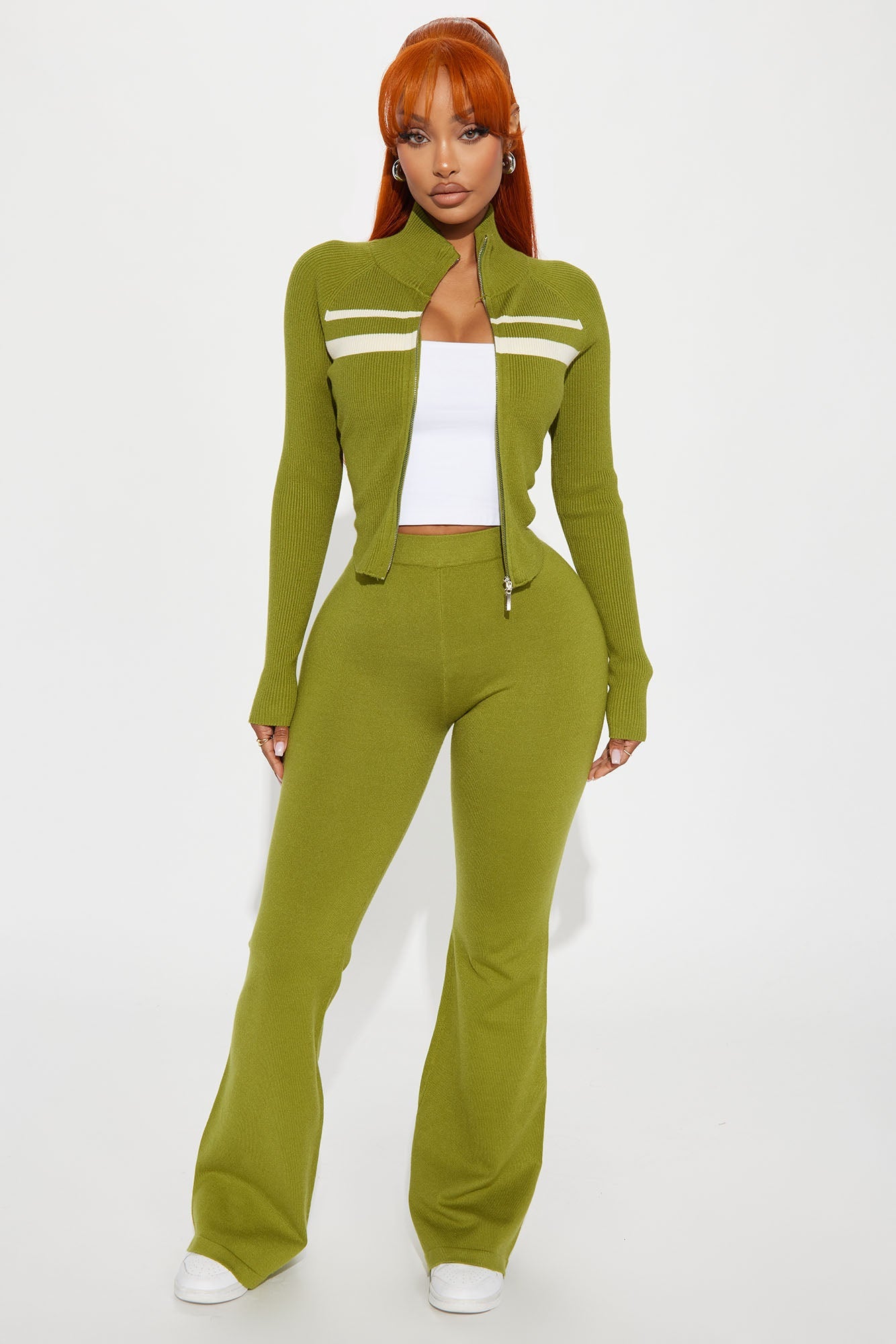 Study Session Sweater Pant Set - Green