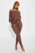 Cassandra Cozy Legging Set - Mocha