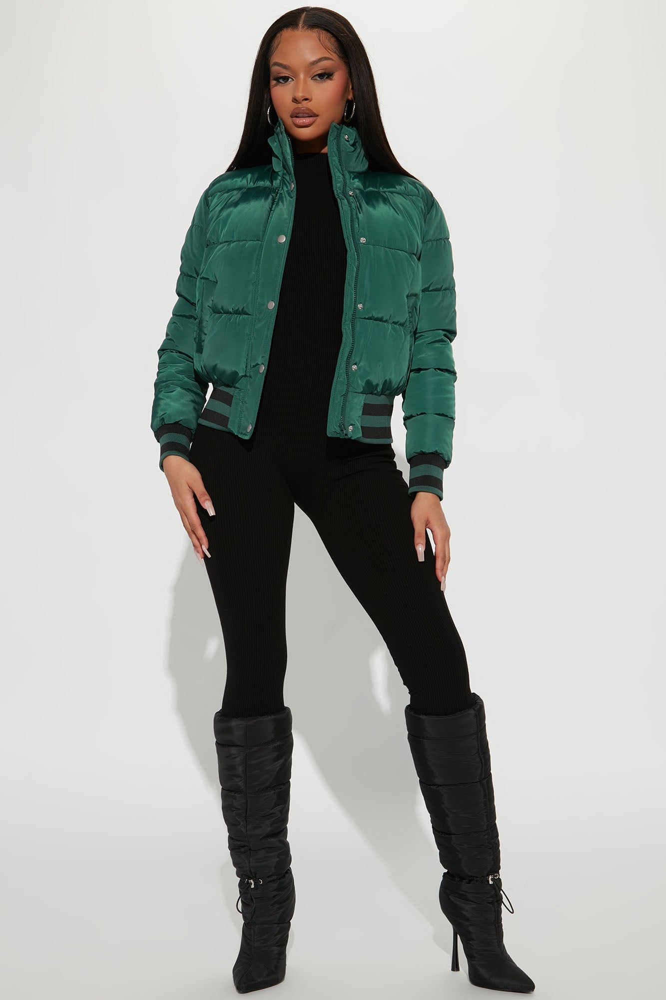 Mrs. Jackson Puffer Jacket - Olive