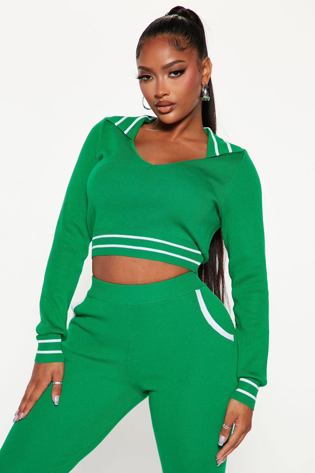 Stay With Me Sweater Pant Set - Green