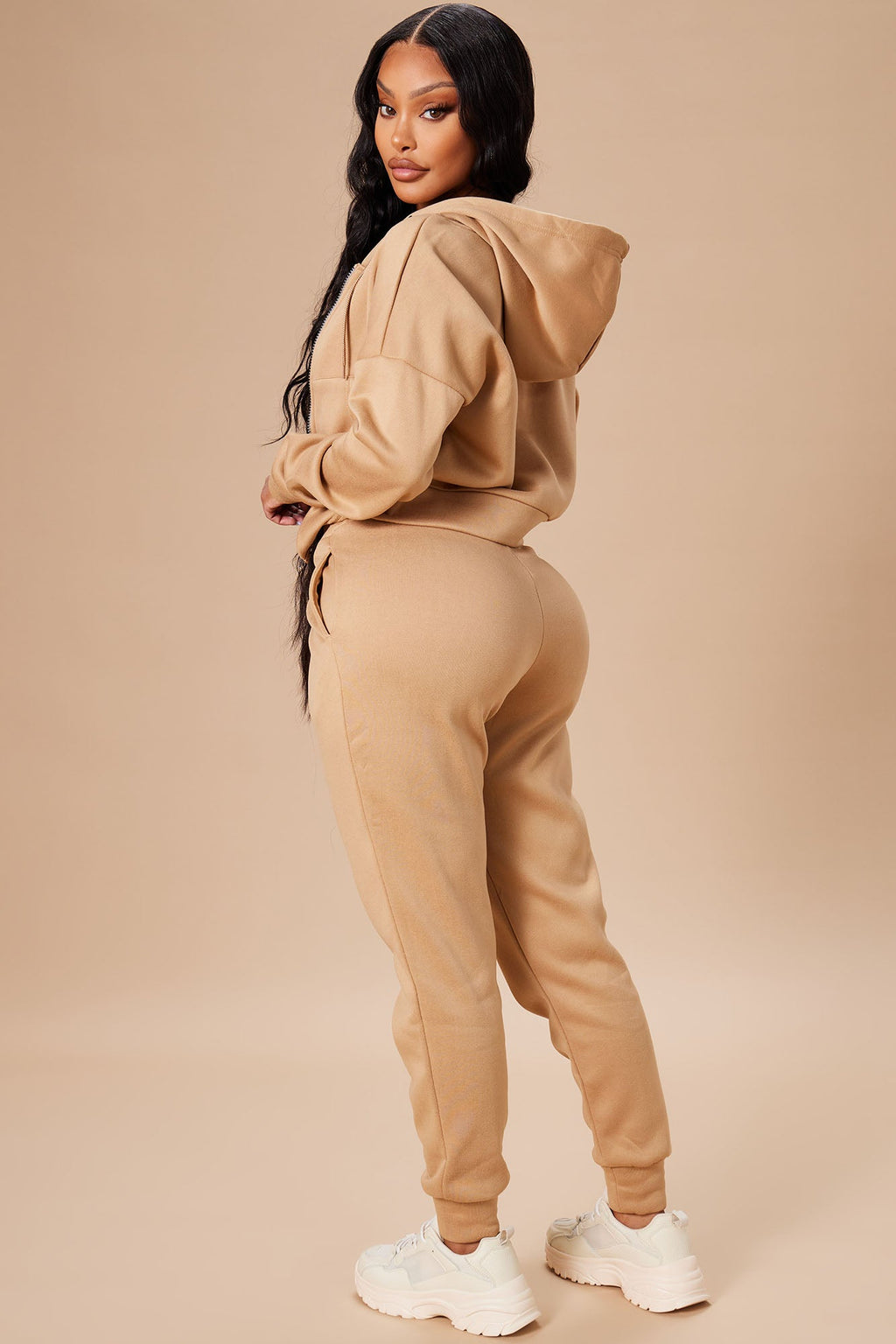 I Got This Zip Up Jacket And Jogger Set - Mocha