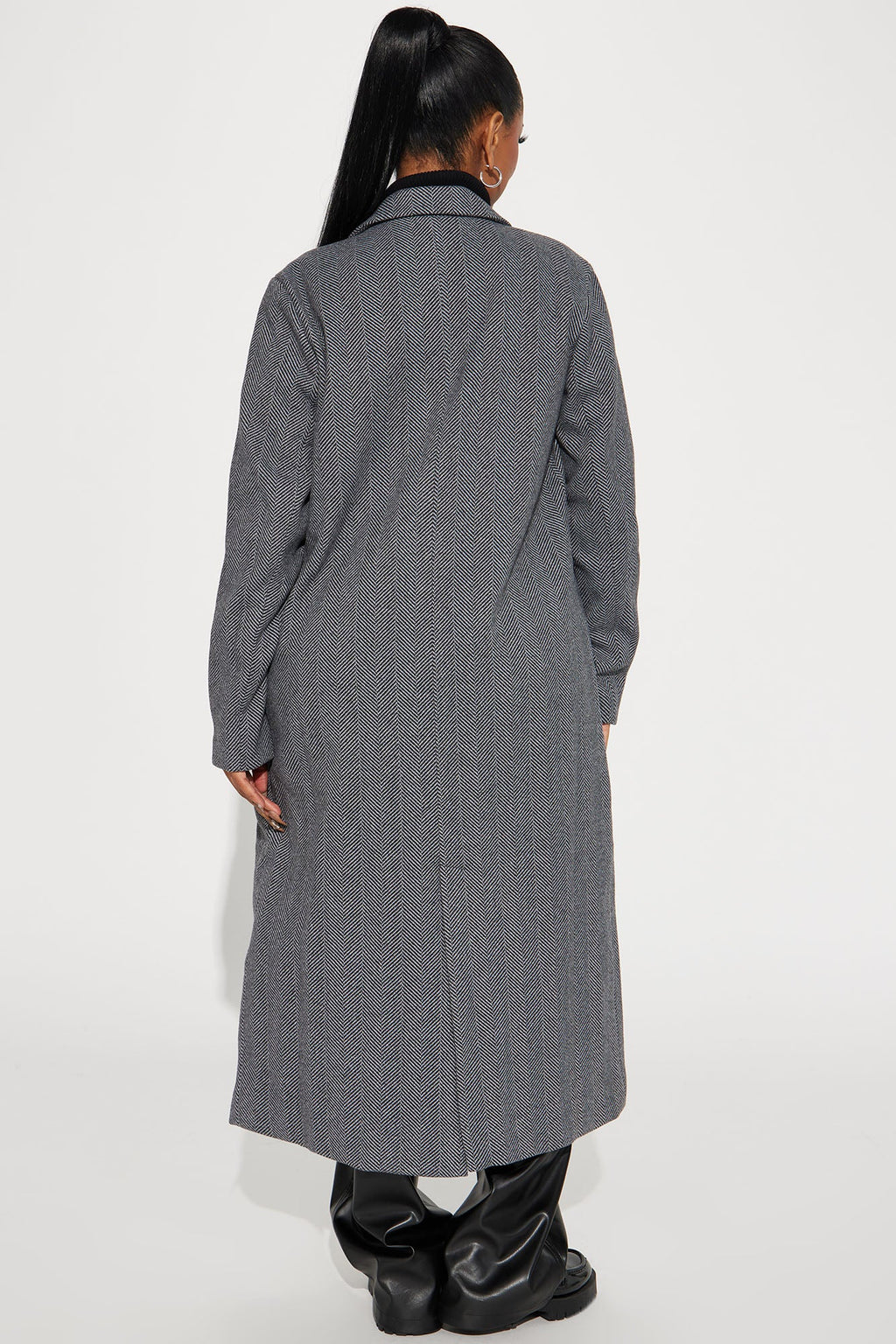 Nayeli Wool Trench - Black