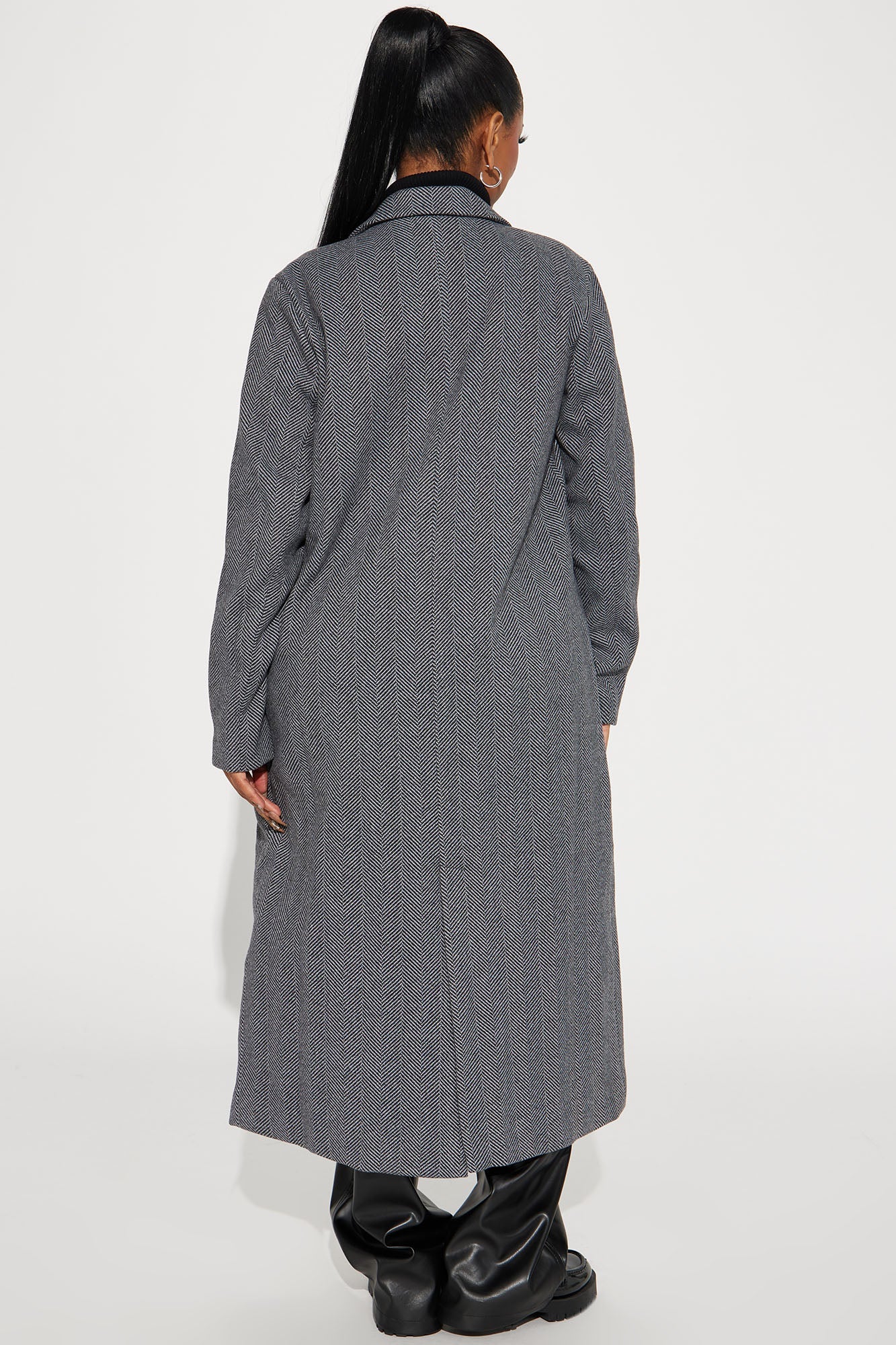 Nayeli Wool Trench - Black