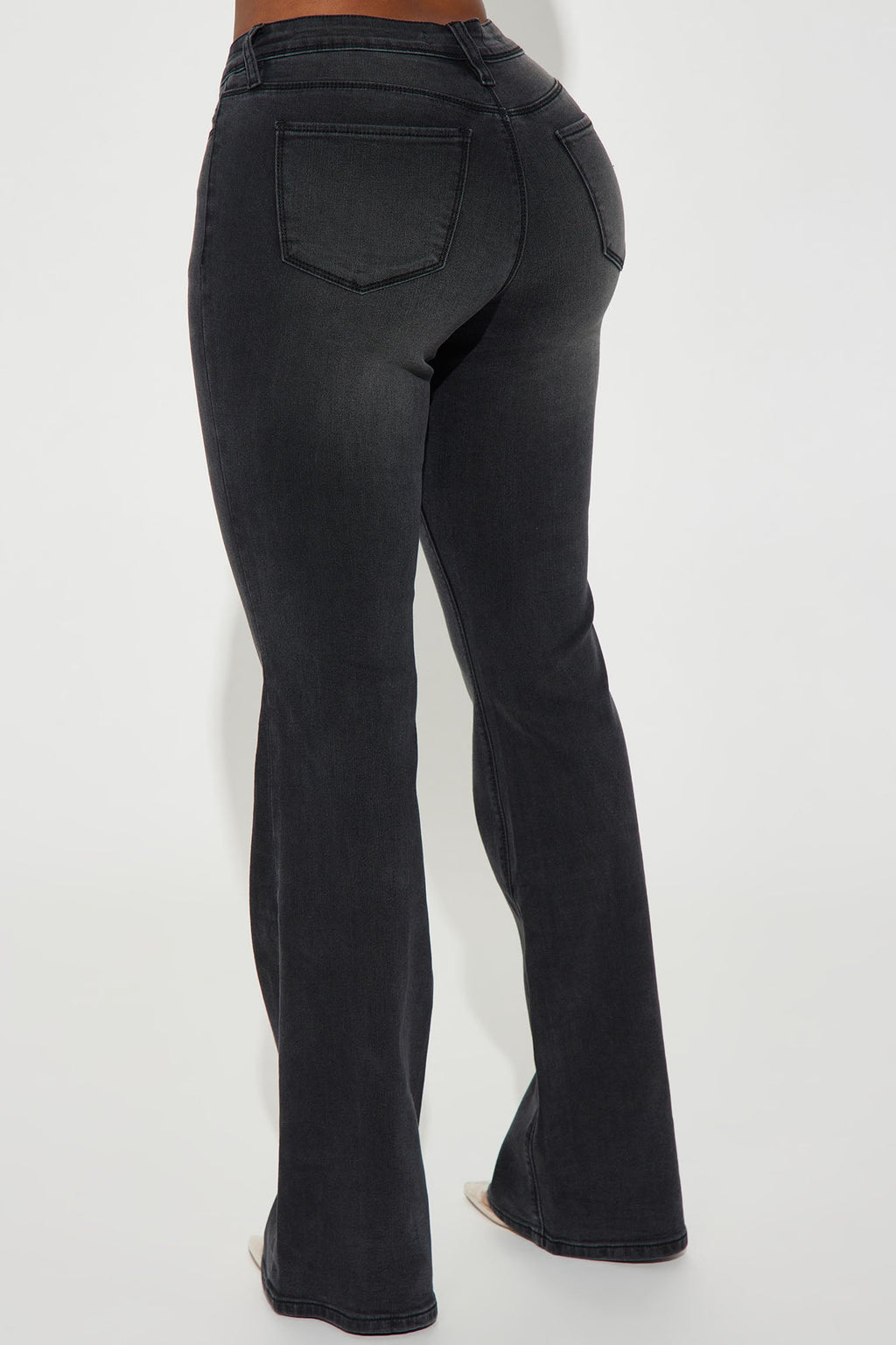 Lost Without You Soft Stretch Bootcut Jeans - Black Wash