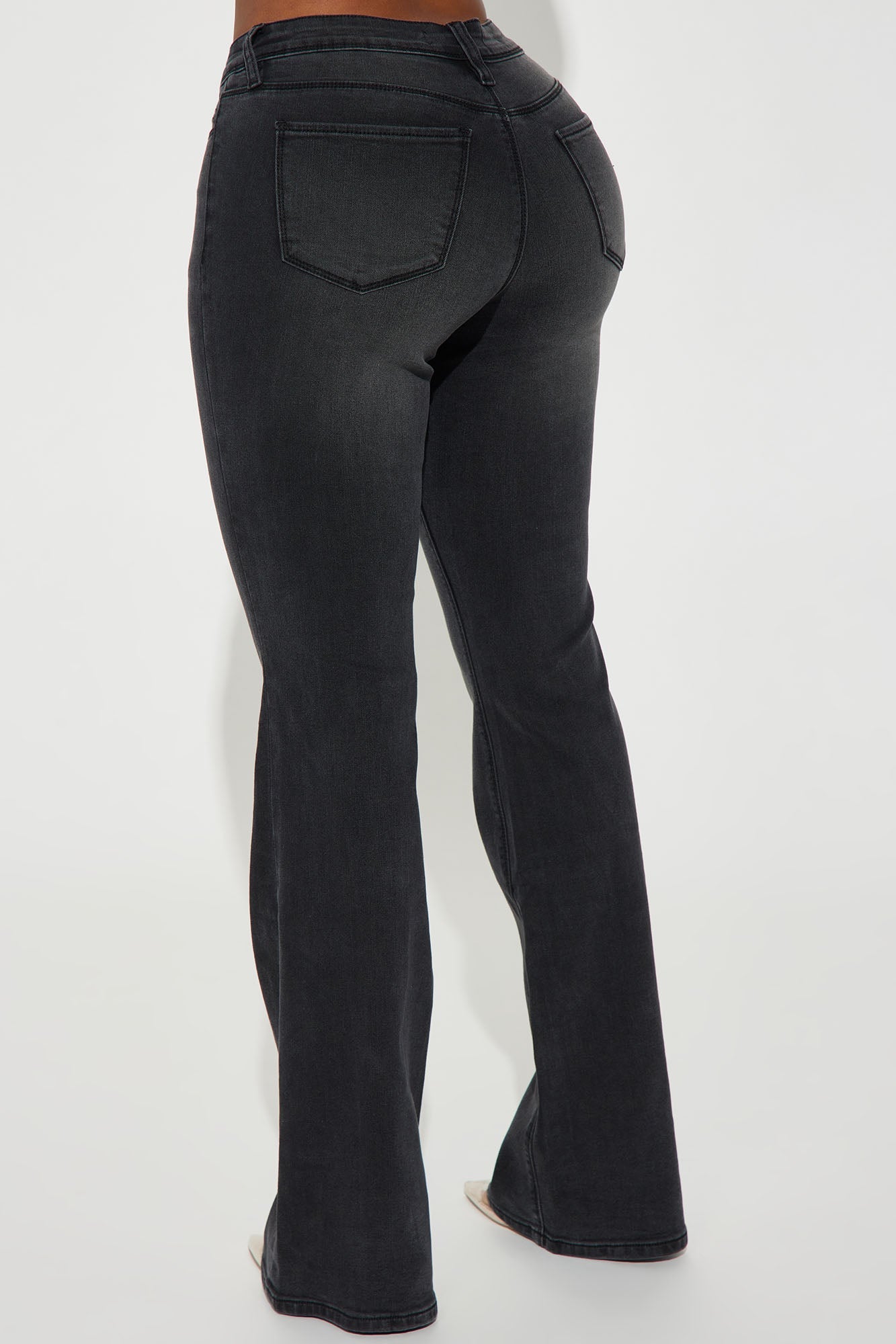 Lost Without You Soft Stretch Bootcut Jeans - Black Wash