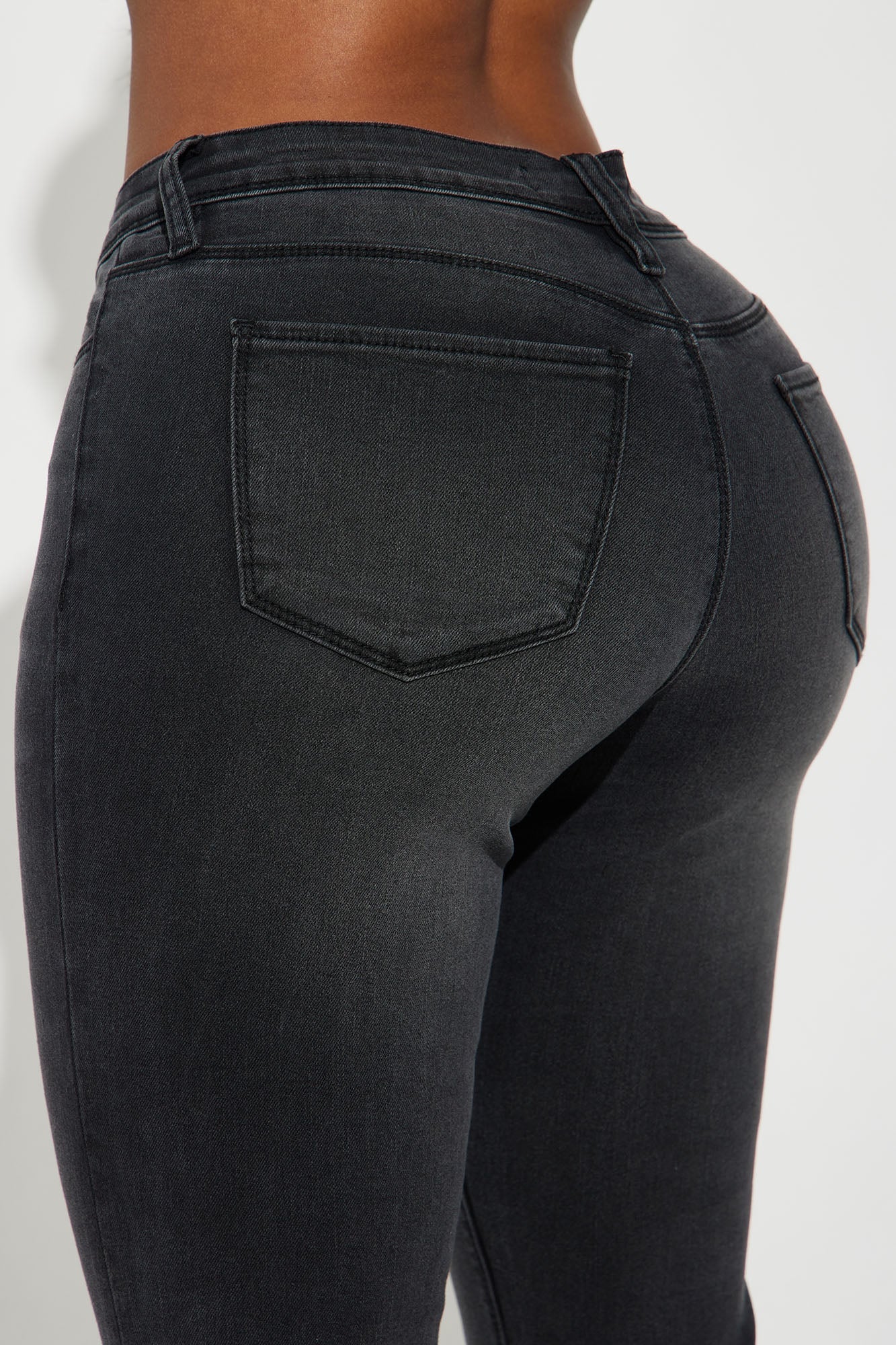 Lost Without You Soft Stretch Bootcut Jeans - Black Wash