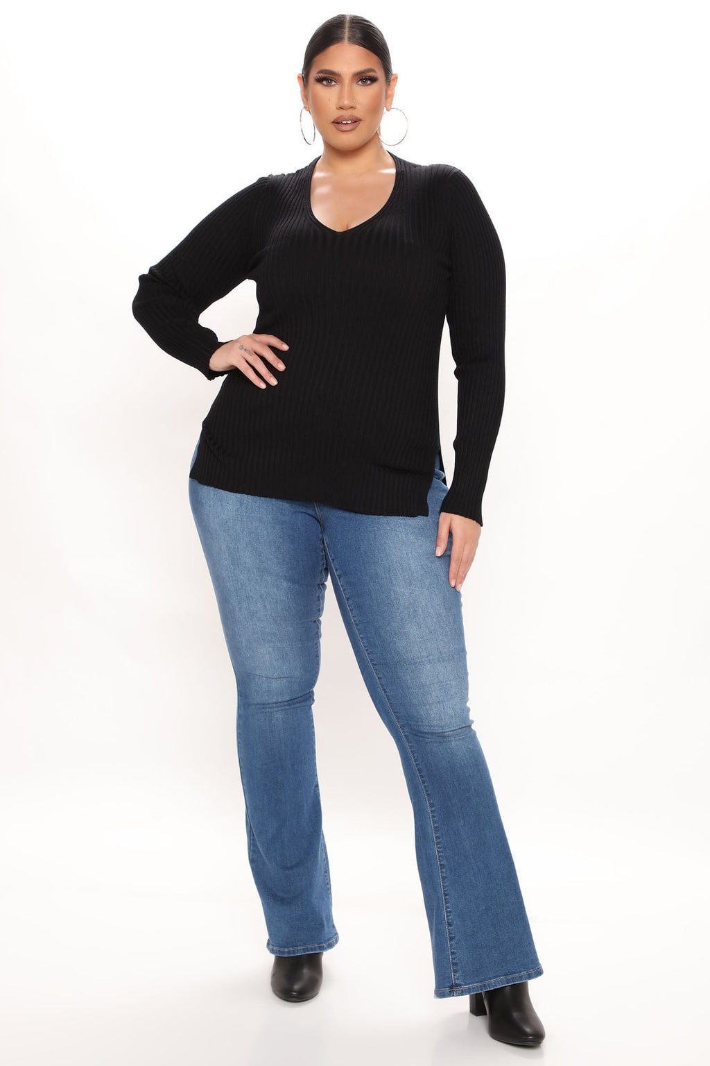 Giving Me The Feels Sweater - Black