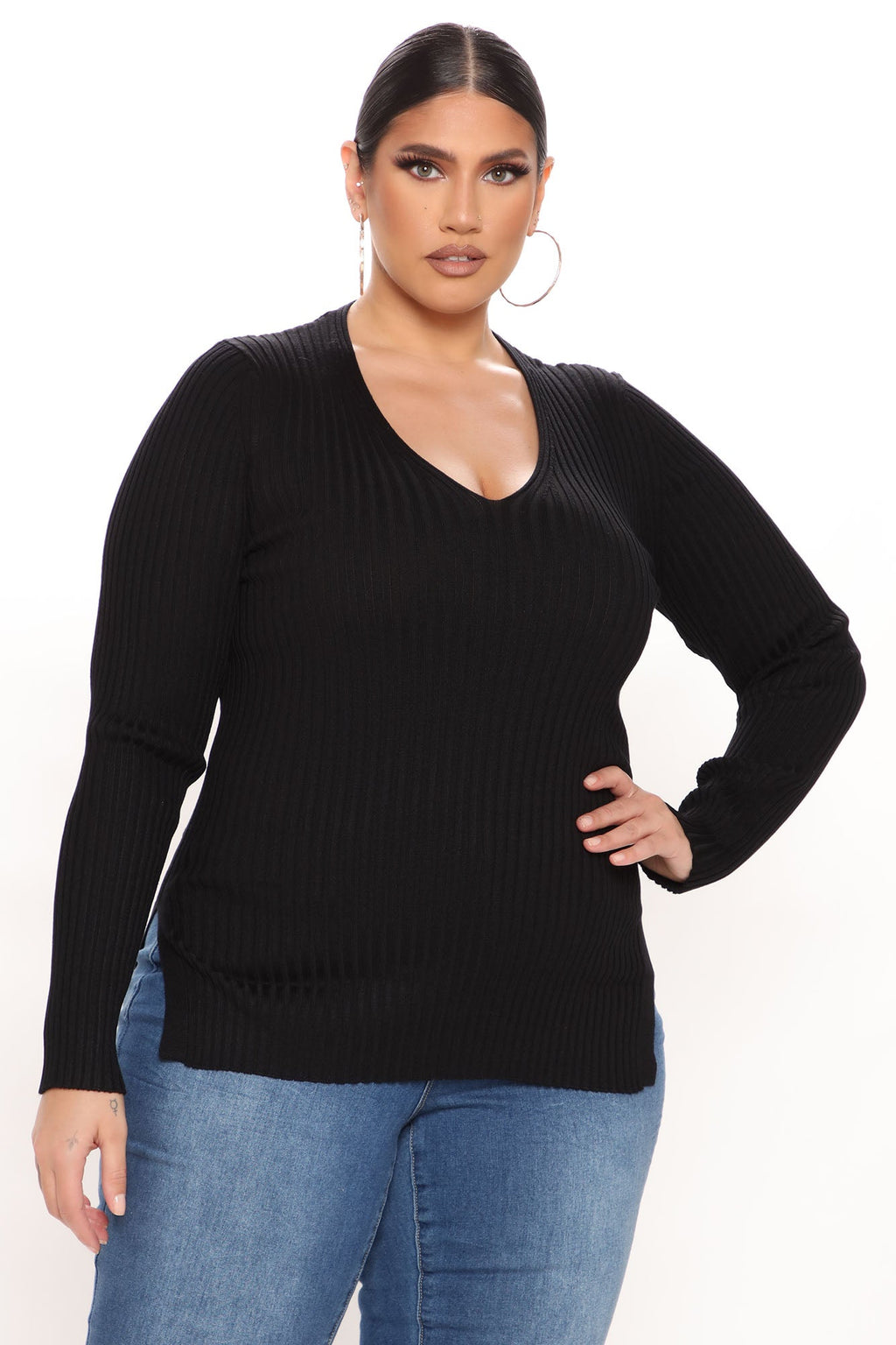 Giving Me The Feels Sweater - Black