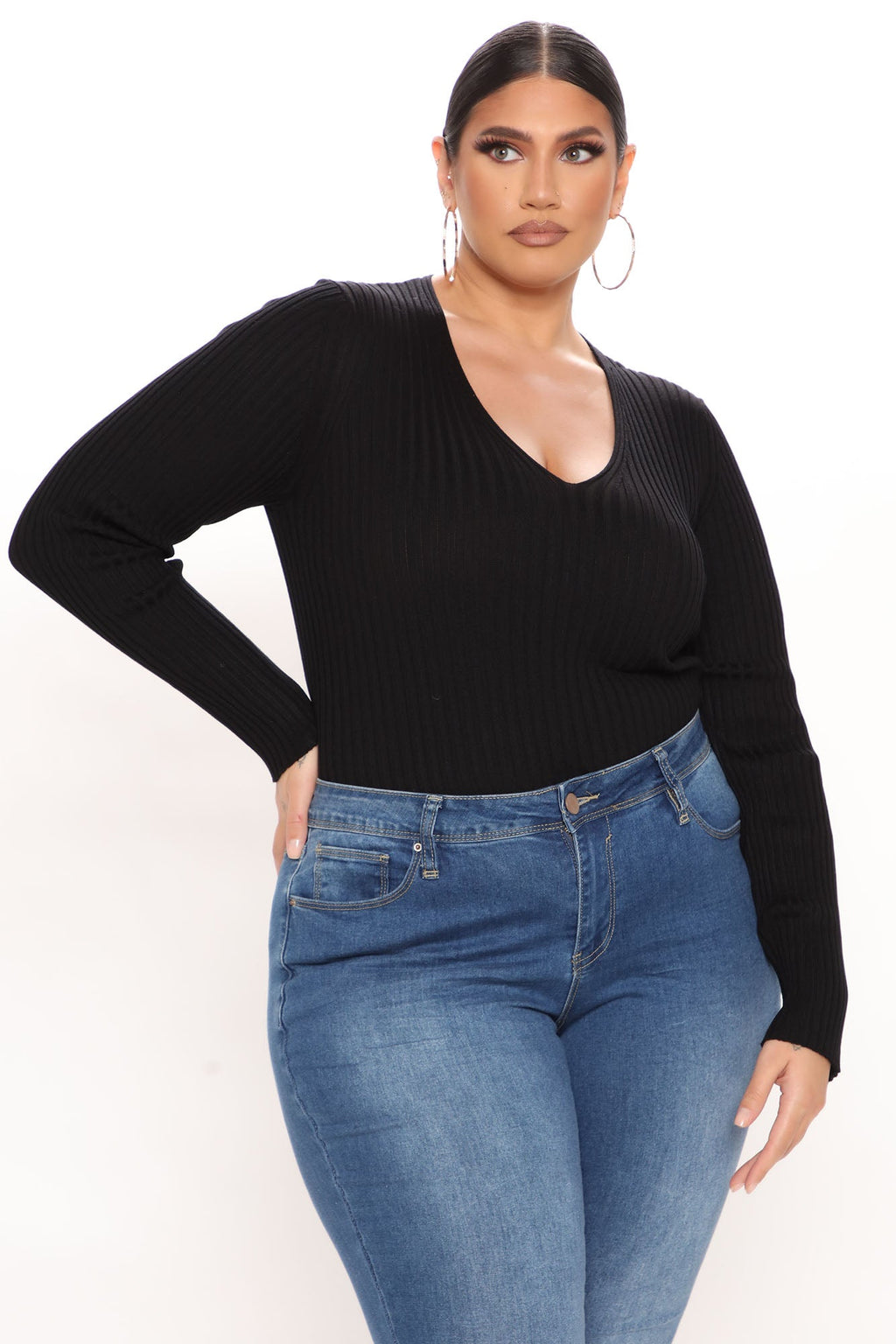 Giving Me The Feels Sweater - Black