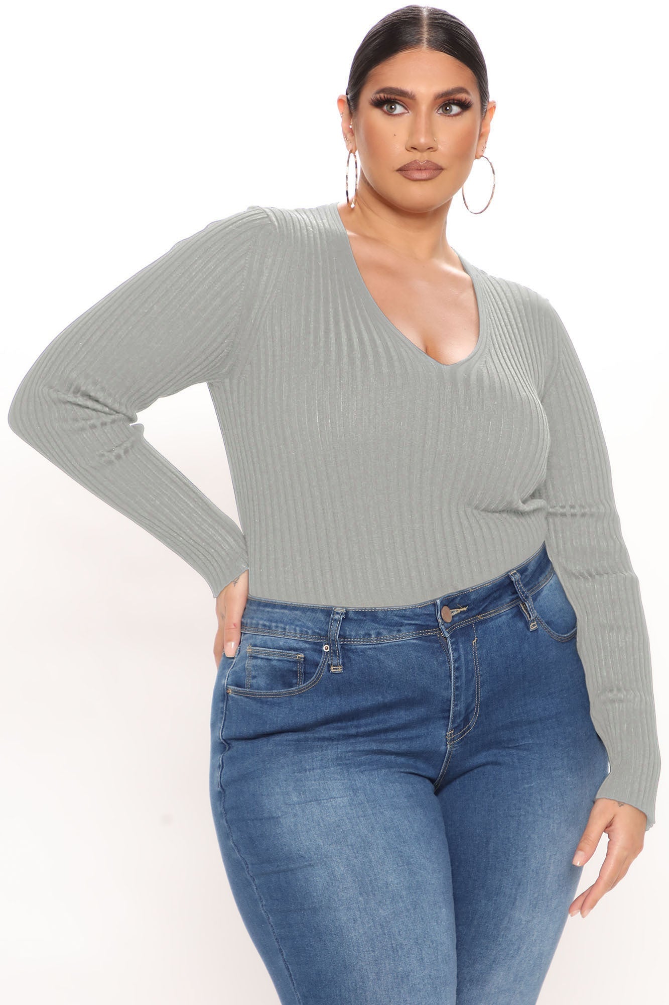 Giving Me The Feels Sweater - Heather Grey