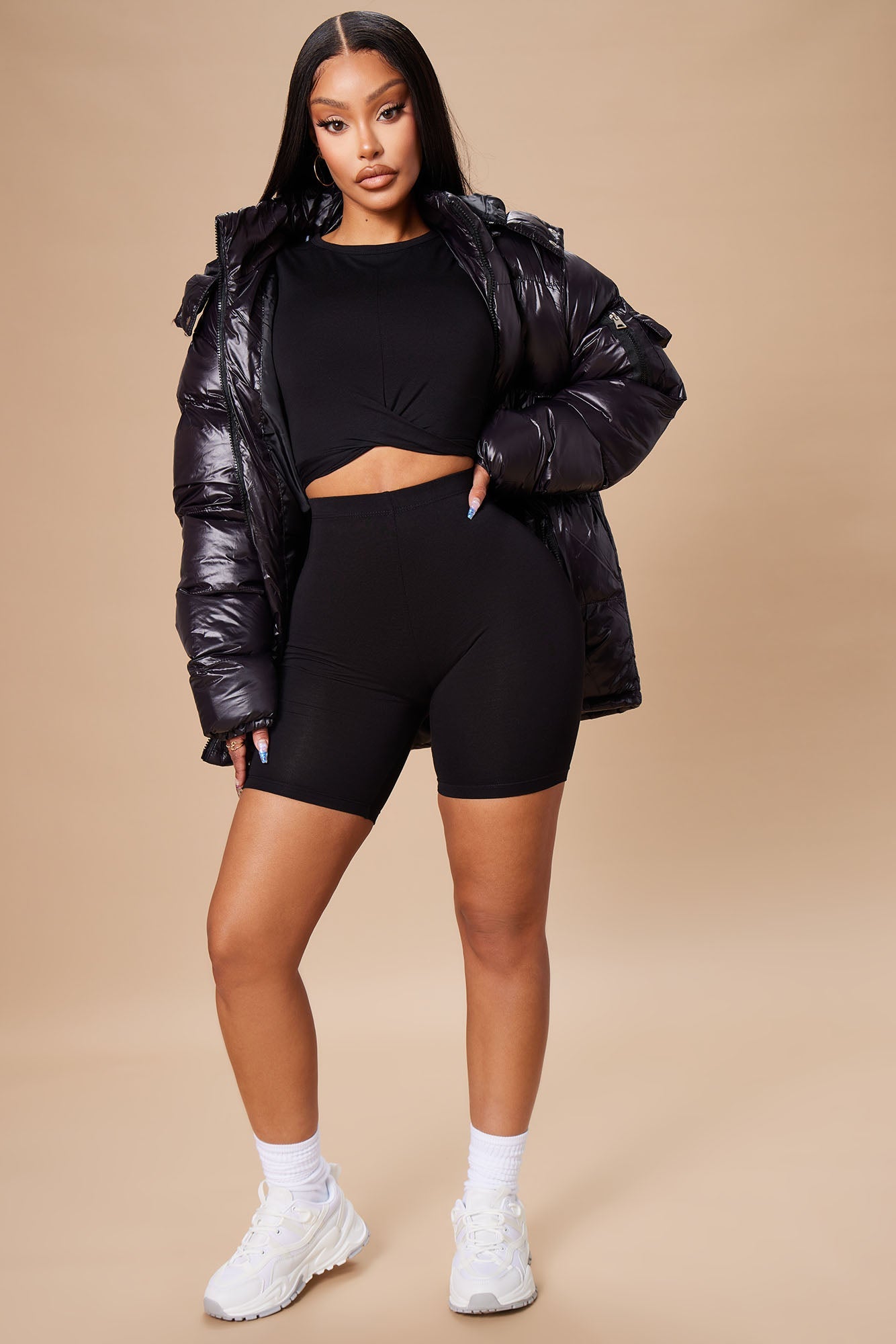 Natalee Biker Shorts - Black