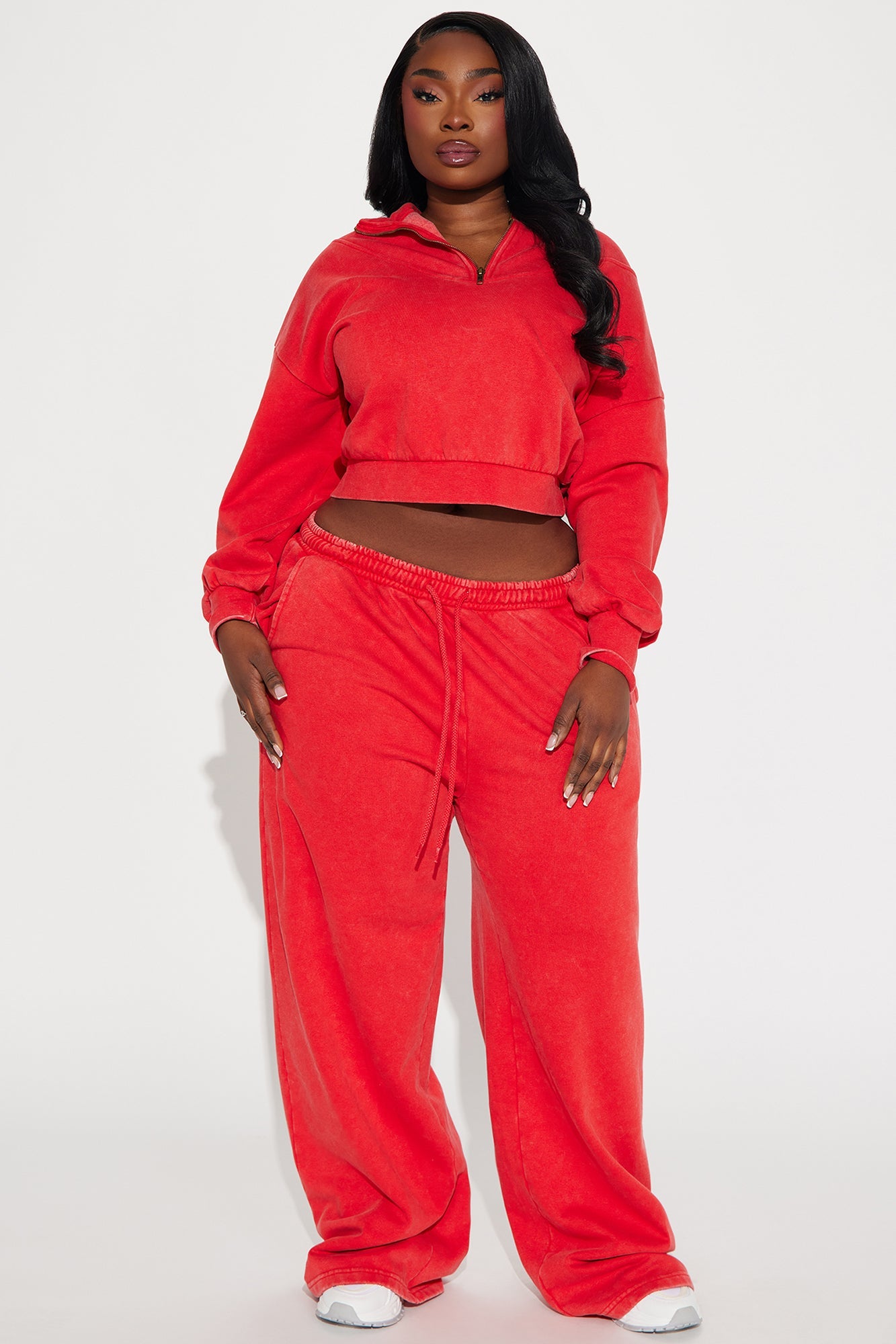 Rested Lounge Wide Leg Jogger - Red