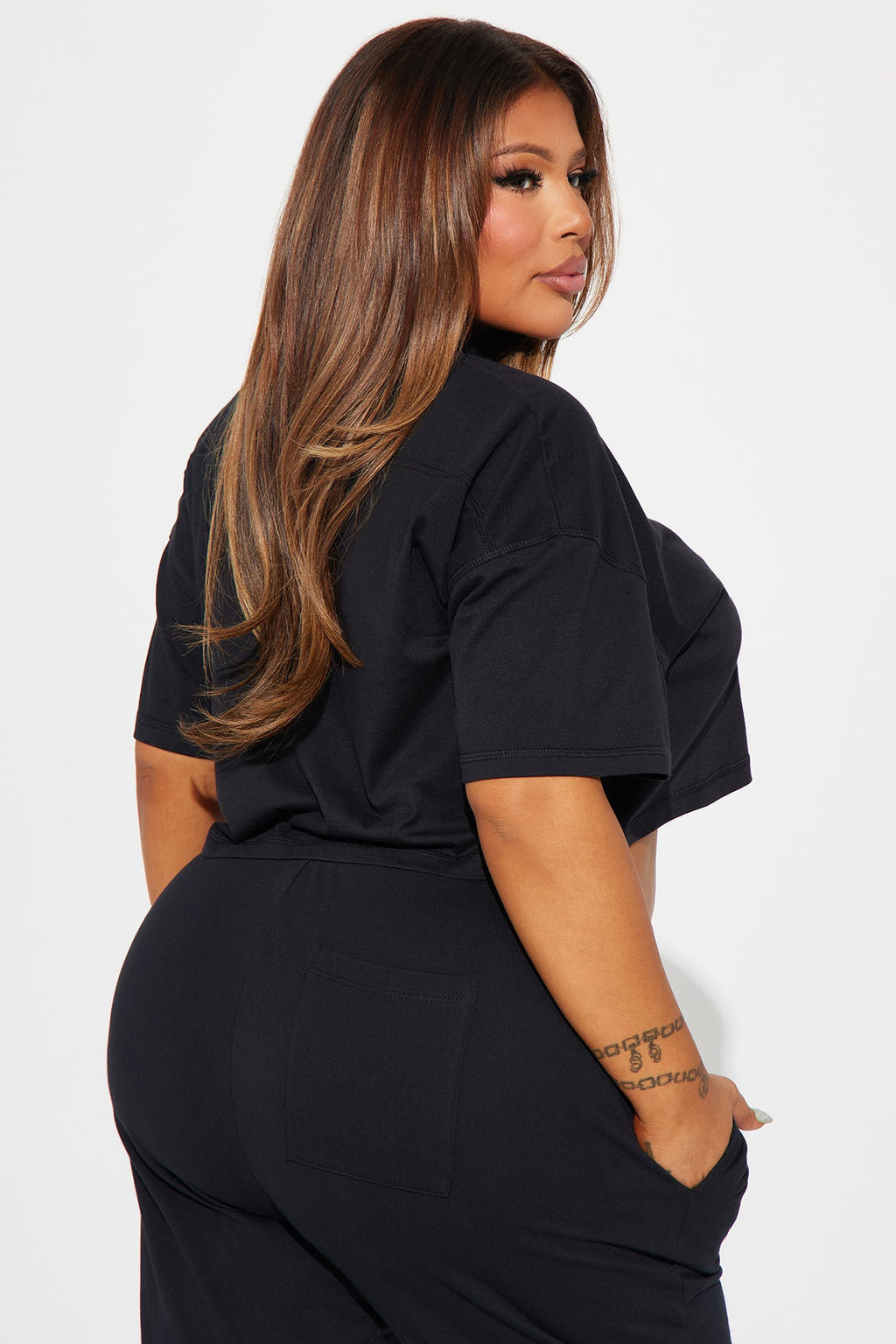 Raiders Game Plan Cropped Tee - Black