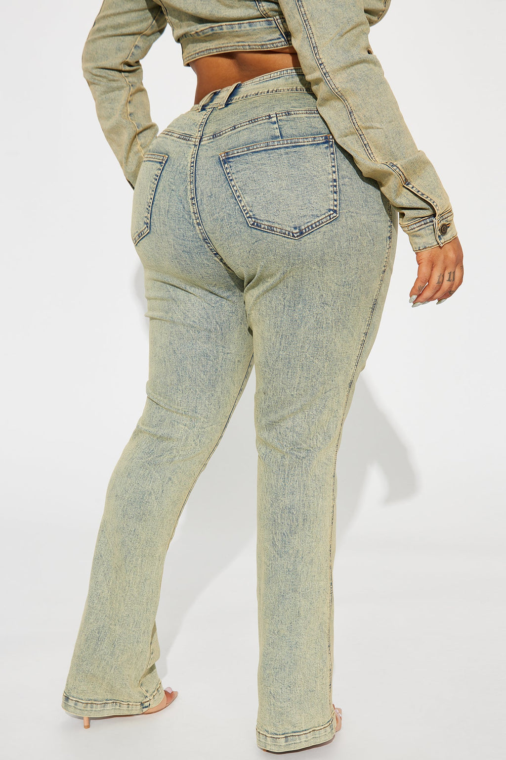 Vittoria Tinted Stretch Skinny Jeans - Light Wash