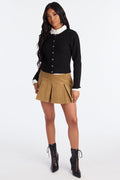 Say Yes Corduroy Micro Mini Skort - Tan