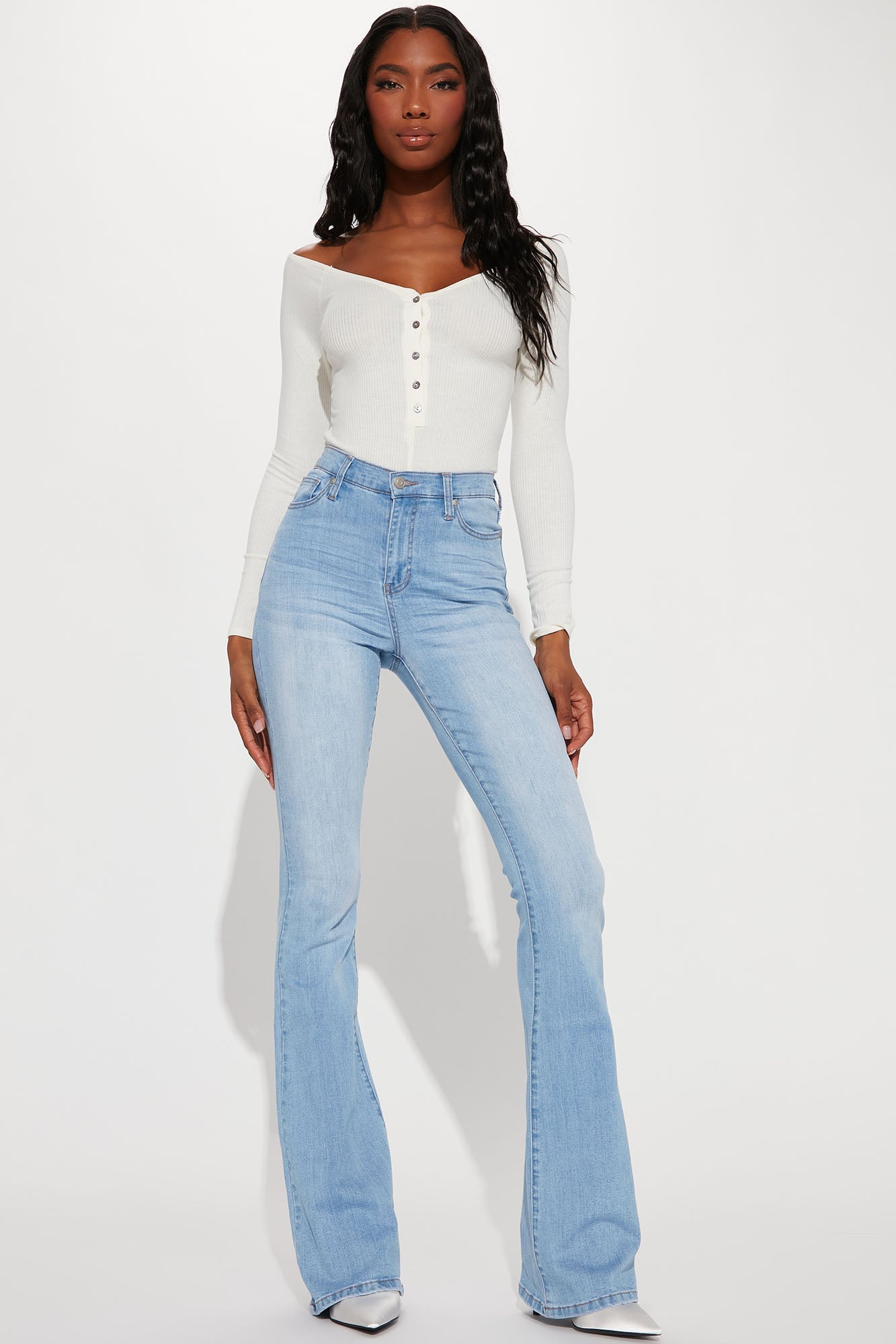 Tall Dare To Flare Jeans - Medium Blue Wash