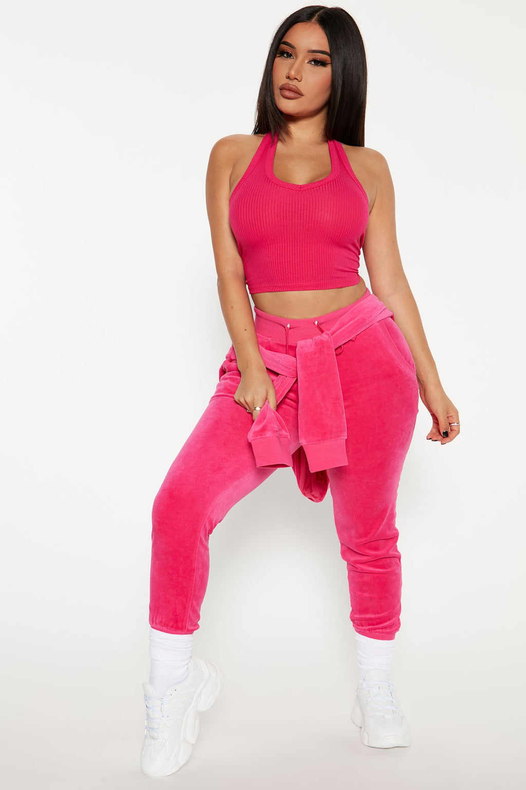 The New Me Halter Top - Hot Magenta