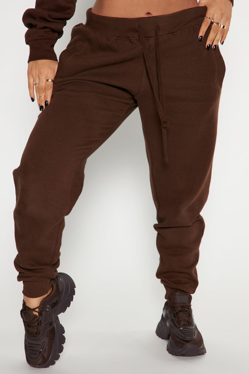 Stole Your Boyfriend's Oversized Jogger - Chocolate