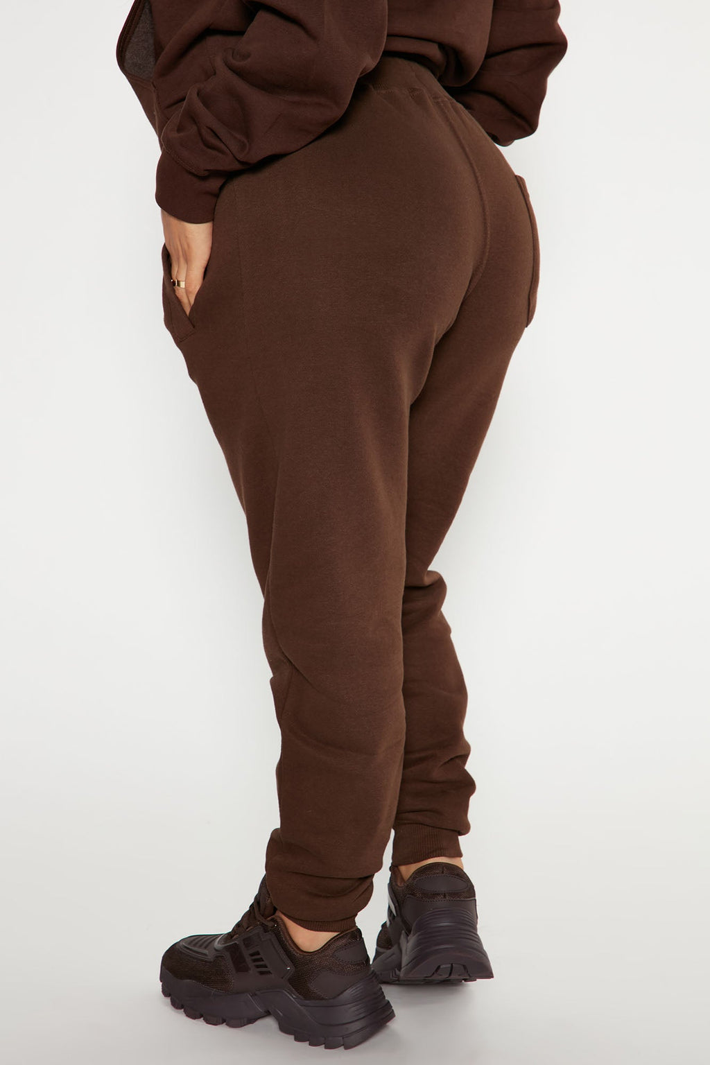 Stole Your Boyfriend's Oversized Jogger - Chocolate