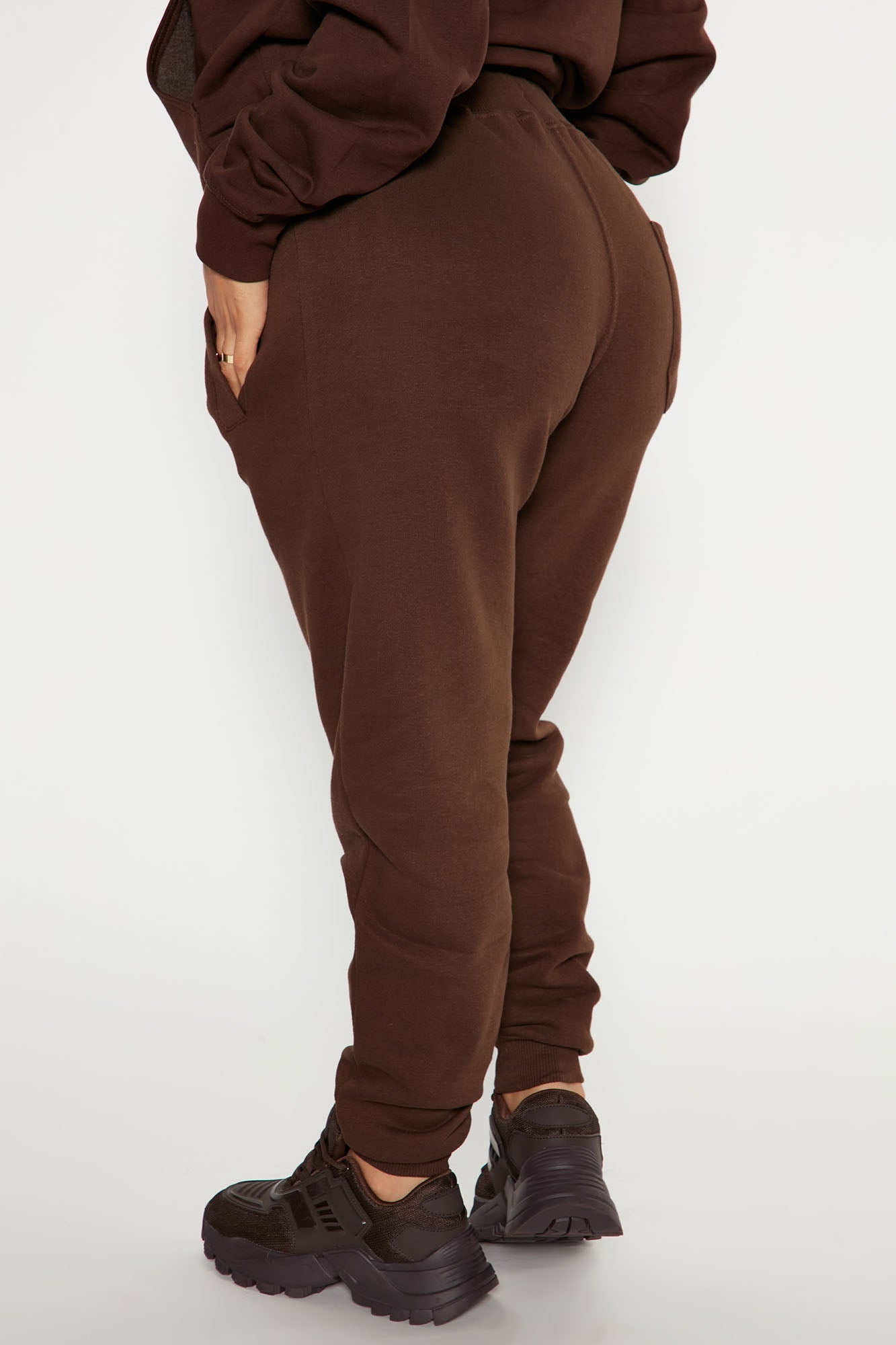 Stole Your Boyfriend's Oversized Jogger - Chocolate