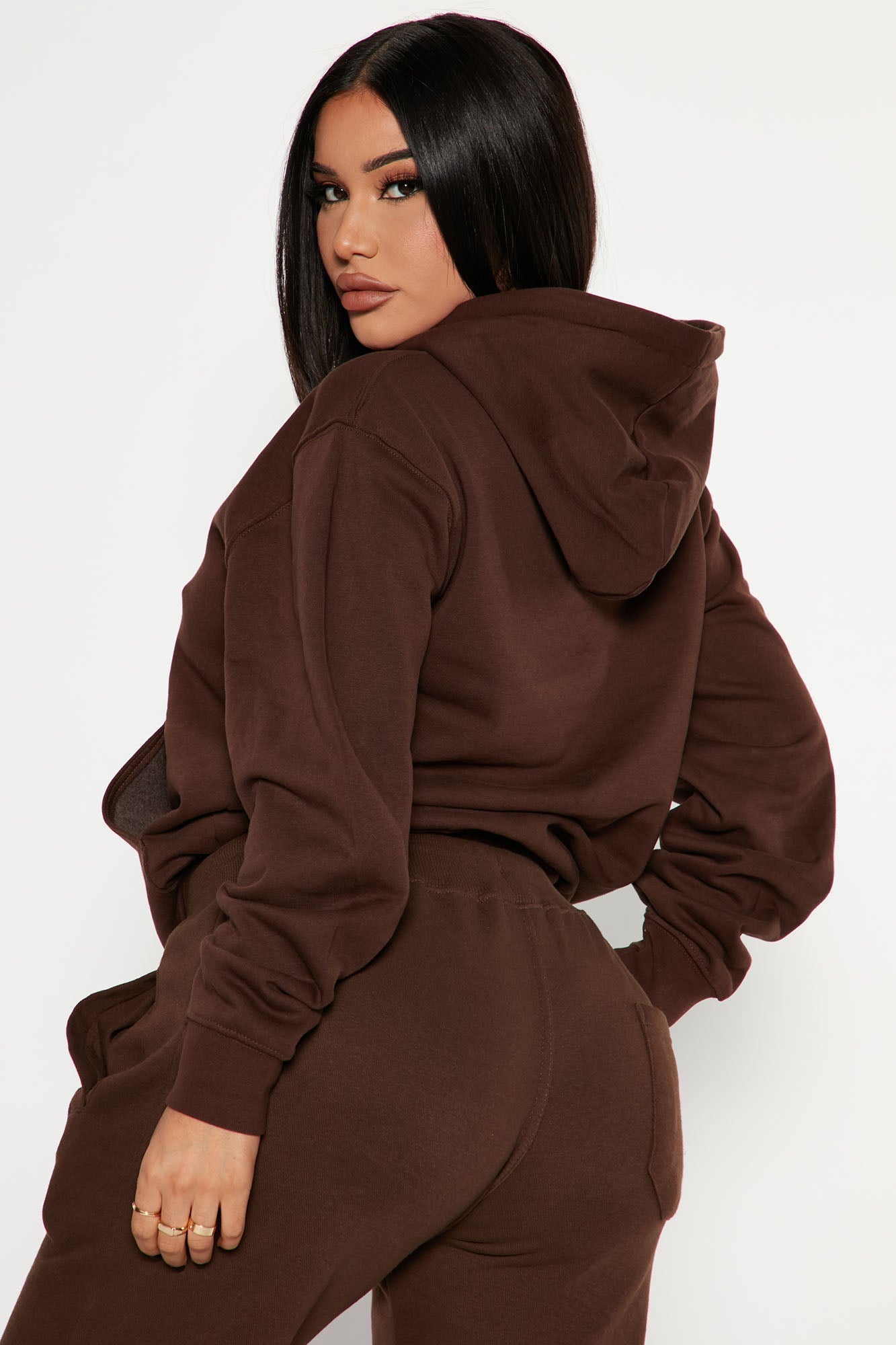 Stole Your Boyfriend's Oversized Hoodie - Chocolate