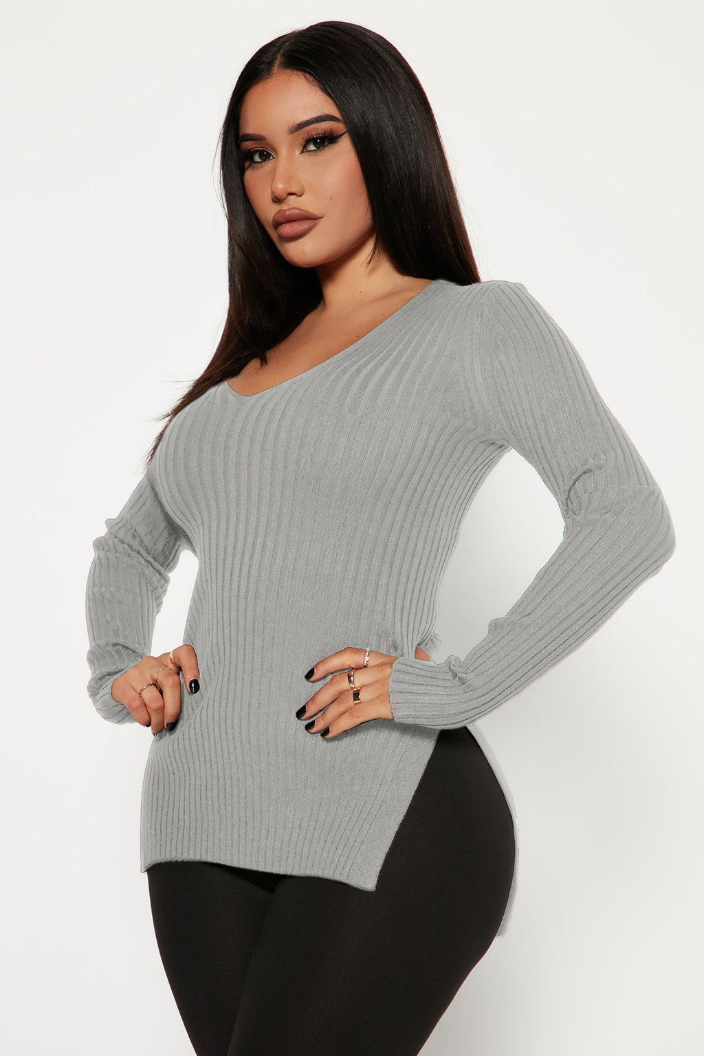 Giving Me The Feels Sweater - Heather Grey