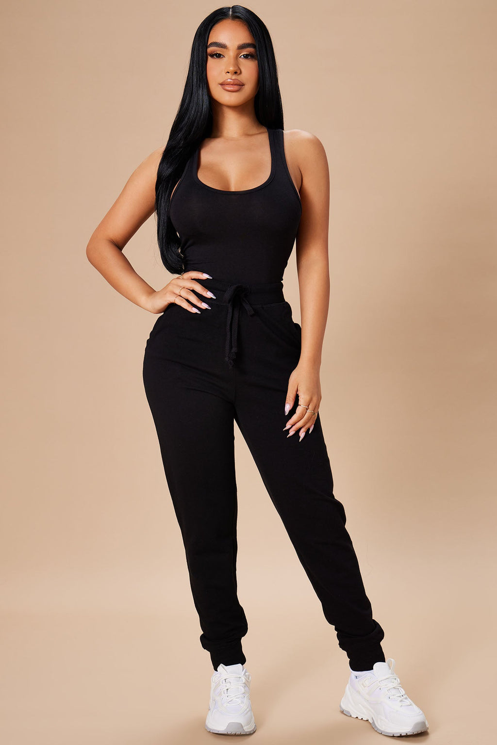 Divine Basic Tank Bodysuit - Black