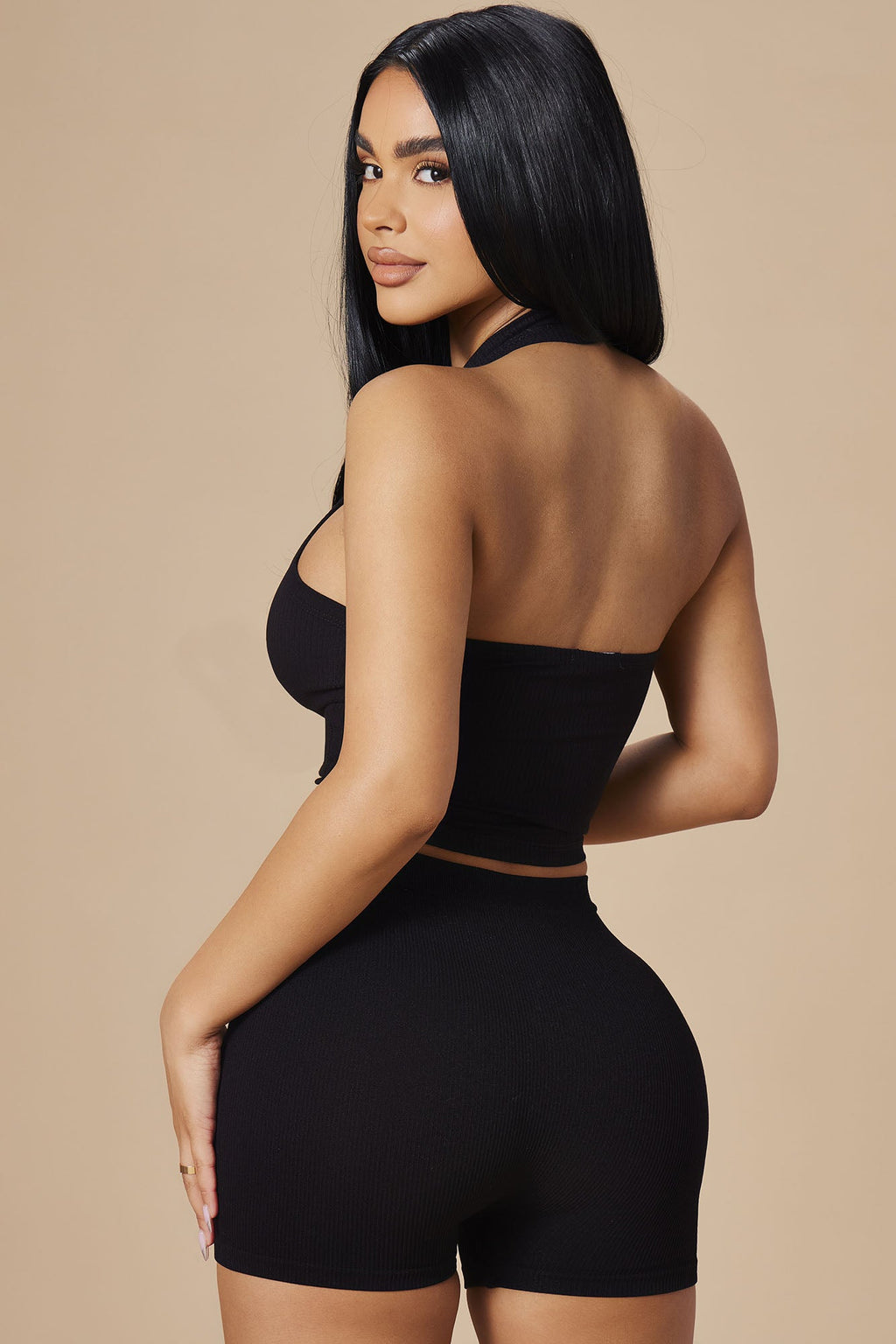 The New Me Halter Top - Black