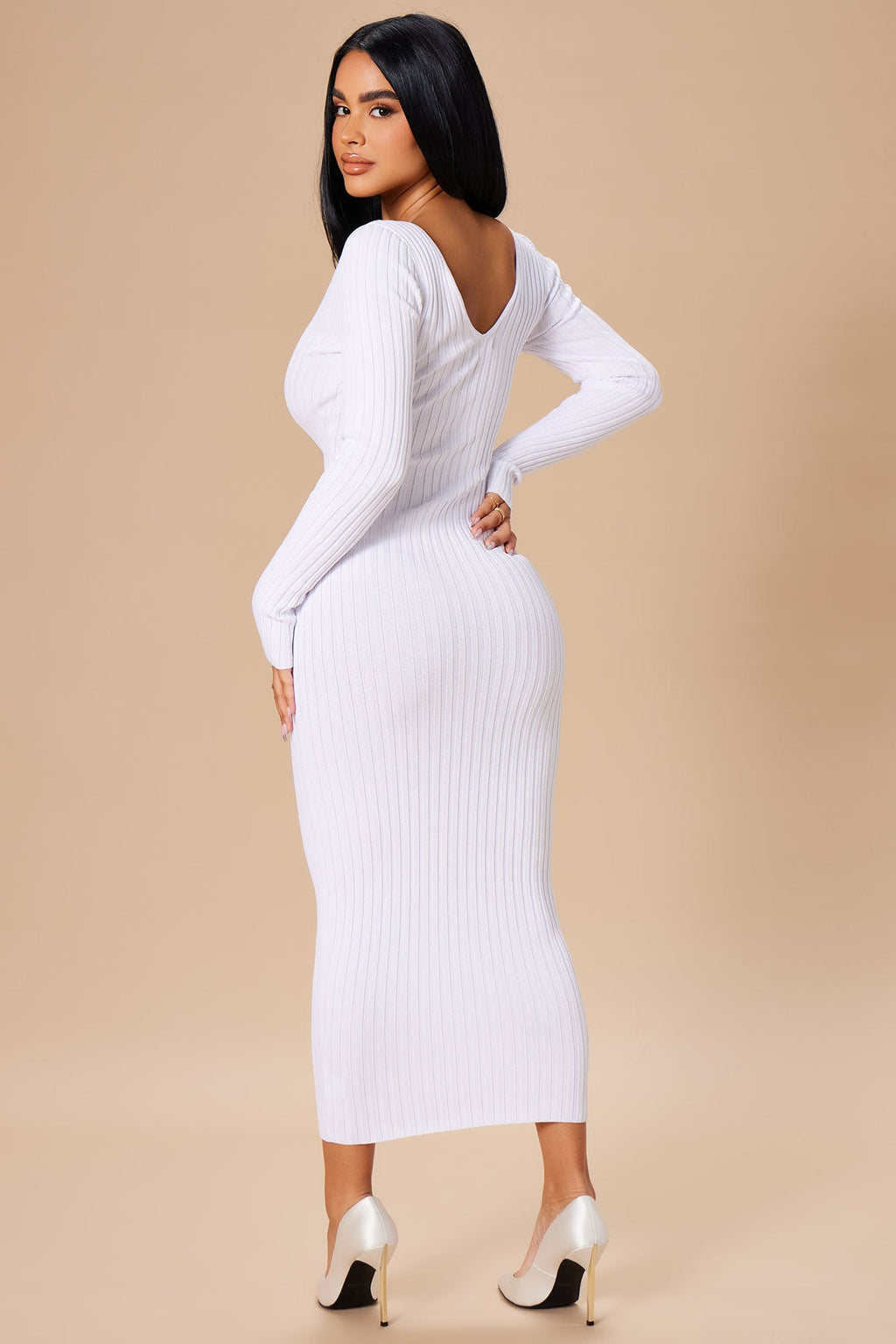 Kallan Knit Dress - White