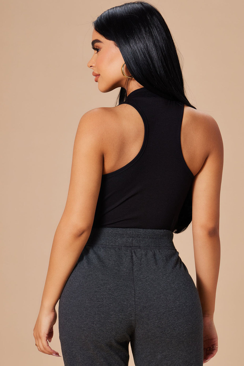 Mel Sleeveless Mock Neck Bodysuit - Black