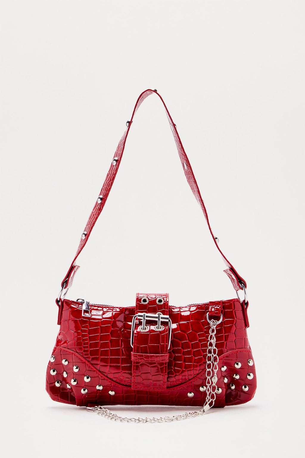 Street Style Shoulder Bag - Burgundy