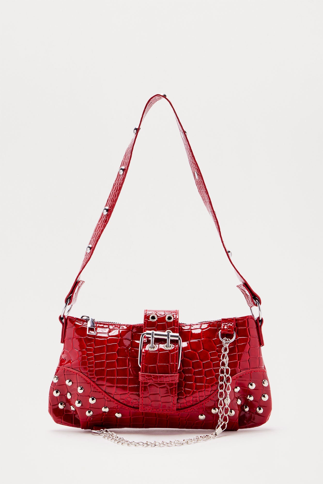 Street Style Shoulder Bag - Burgundy
