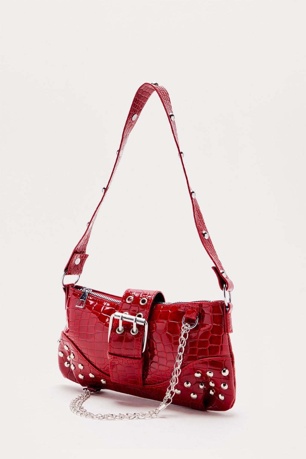 Street Style Shoulder Bag - Burgundy