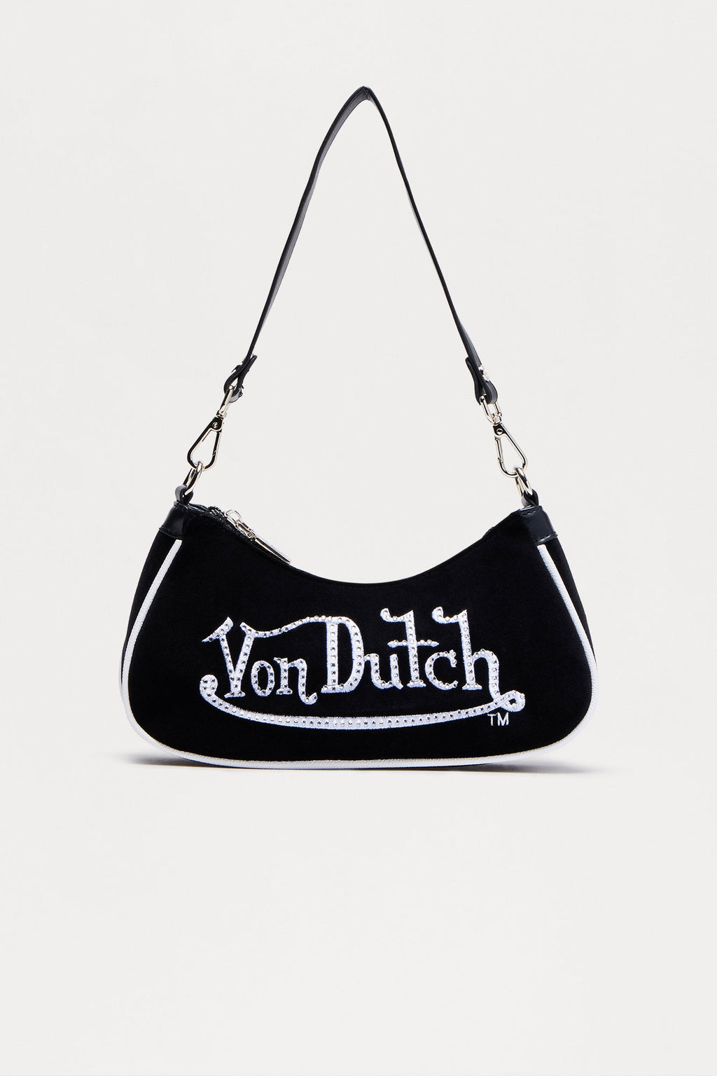 Velvet Edit Von Dutch Shoulder Bag - Black/White