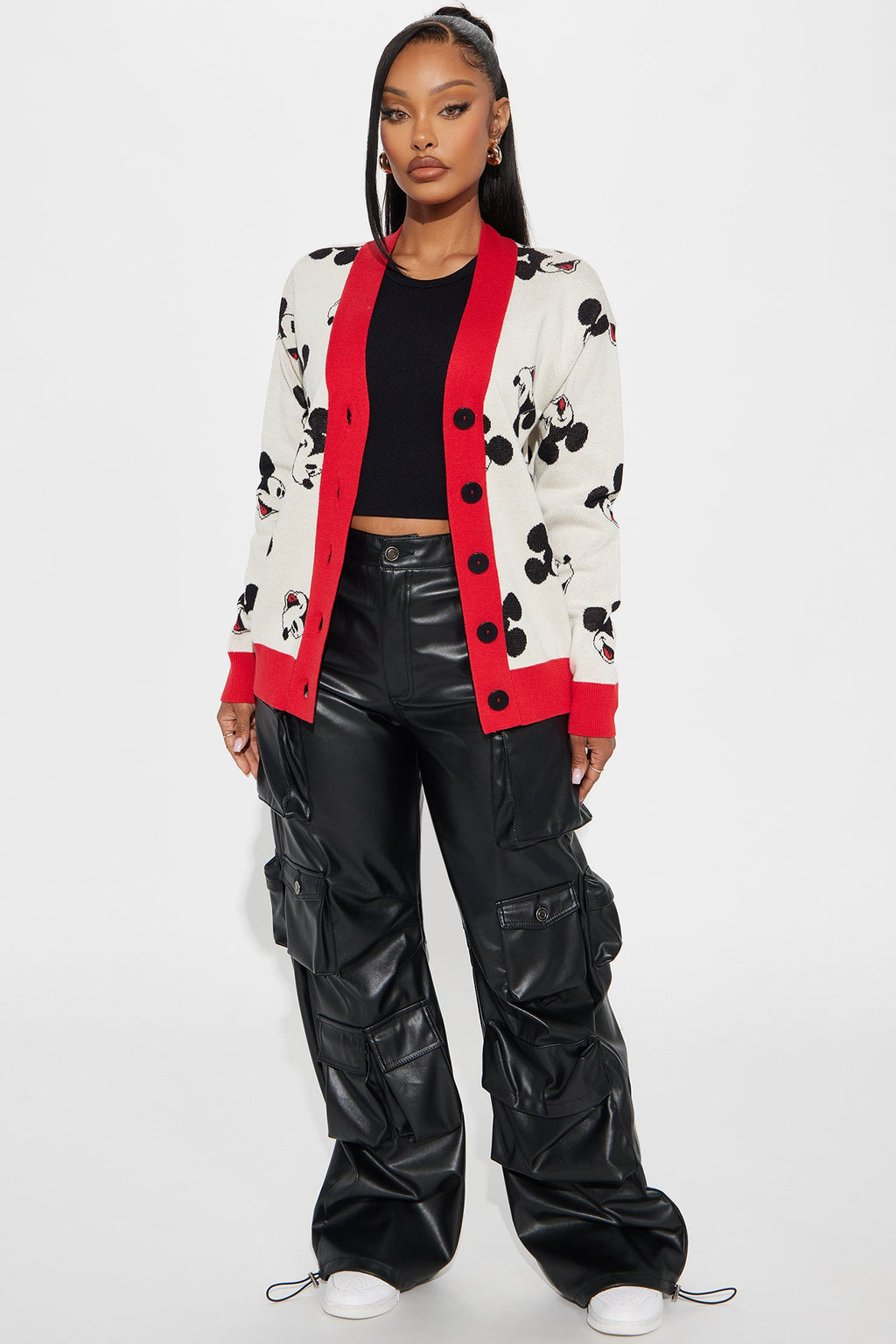 Mickey Mouse Cardigan - Cream/combo