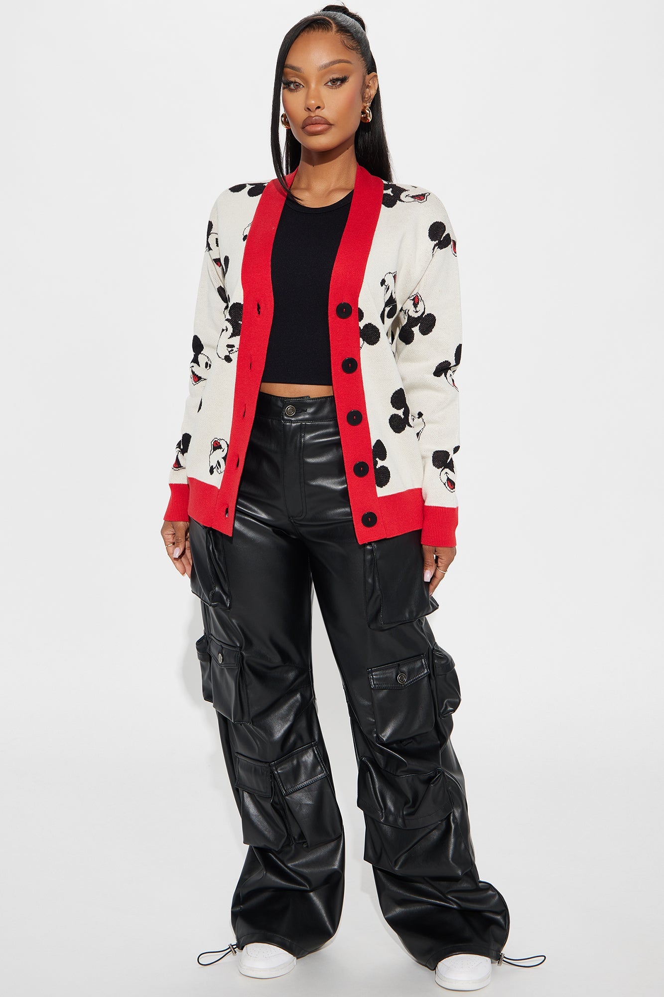 Mickey Mouse Cardigan - Cream/combo