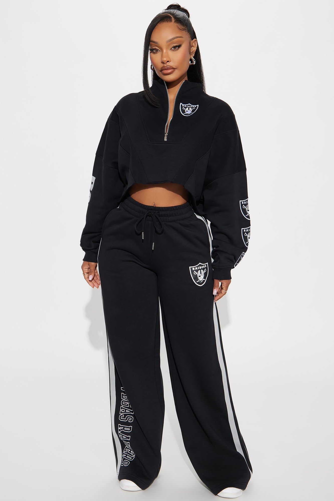 Raiders Second Half Come-Back Zip Sweatshirt - Black