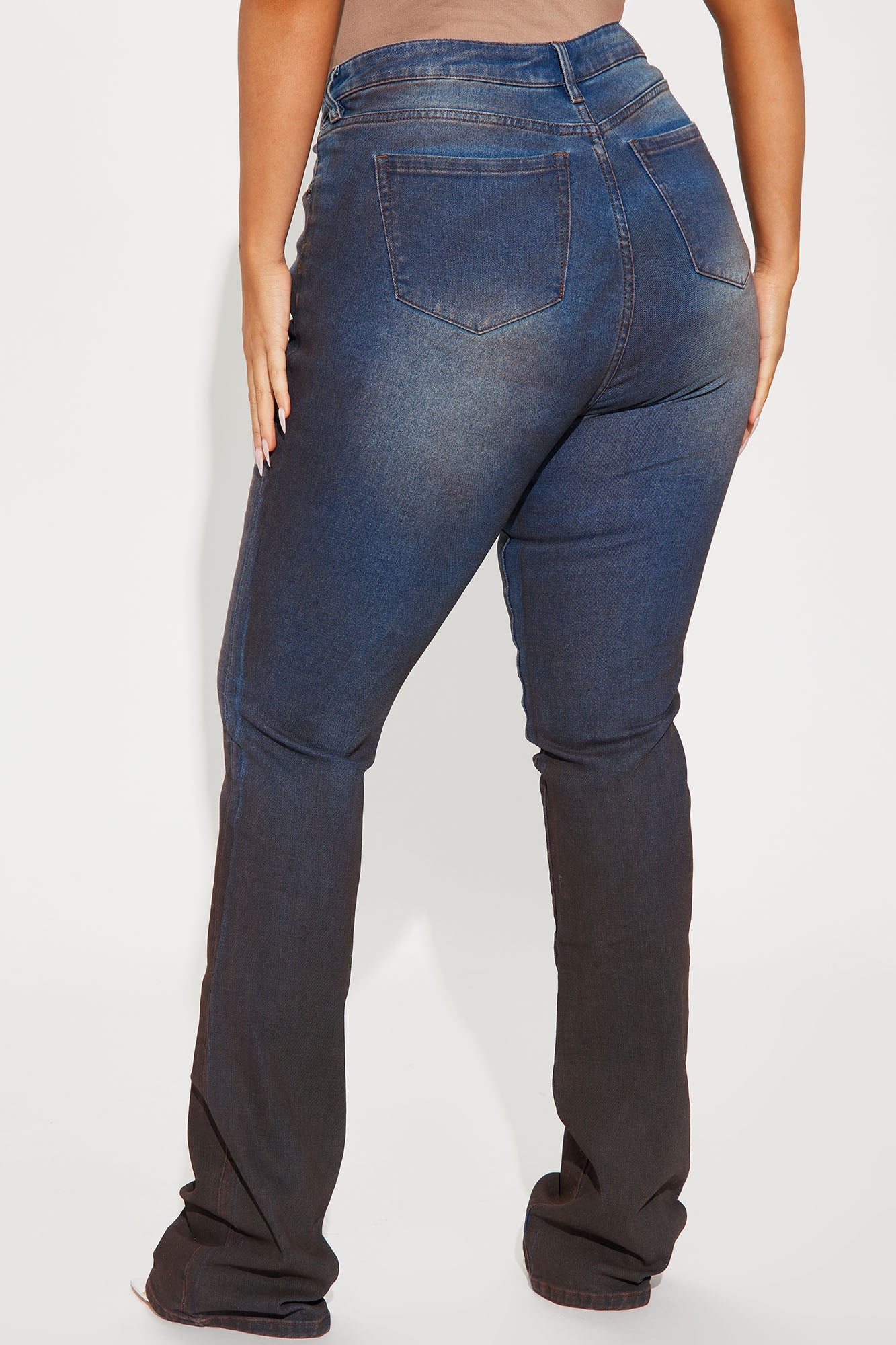 Tall Such A Smoke Show Stretch Tinted Bootcut Jeans - Dark Wash