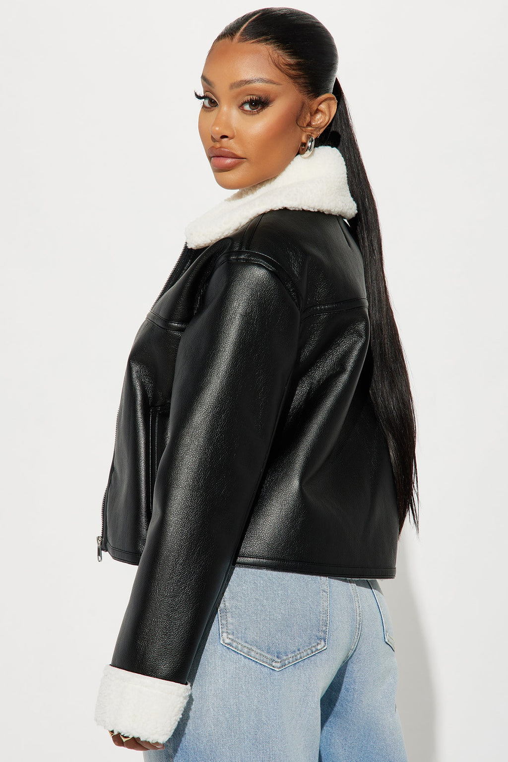 Downtown Girl Bomber Jacket - Black