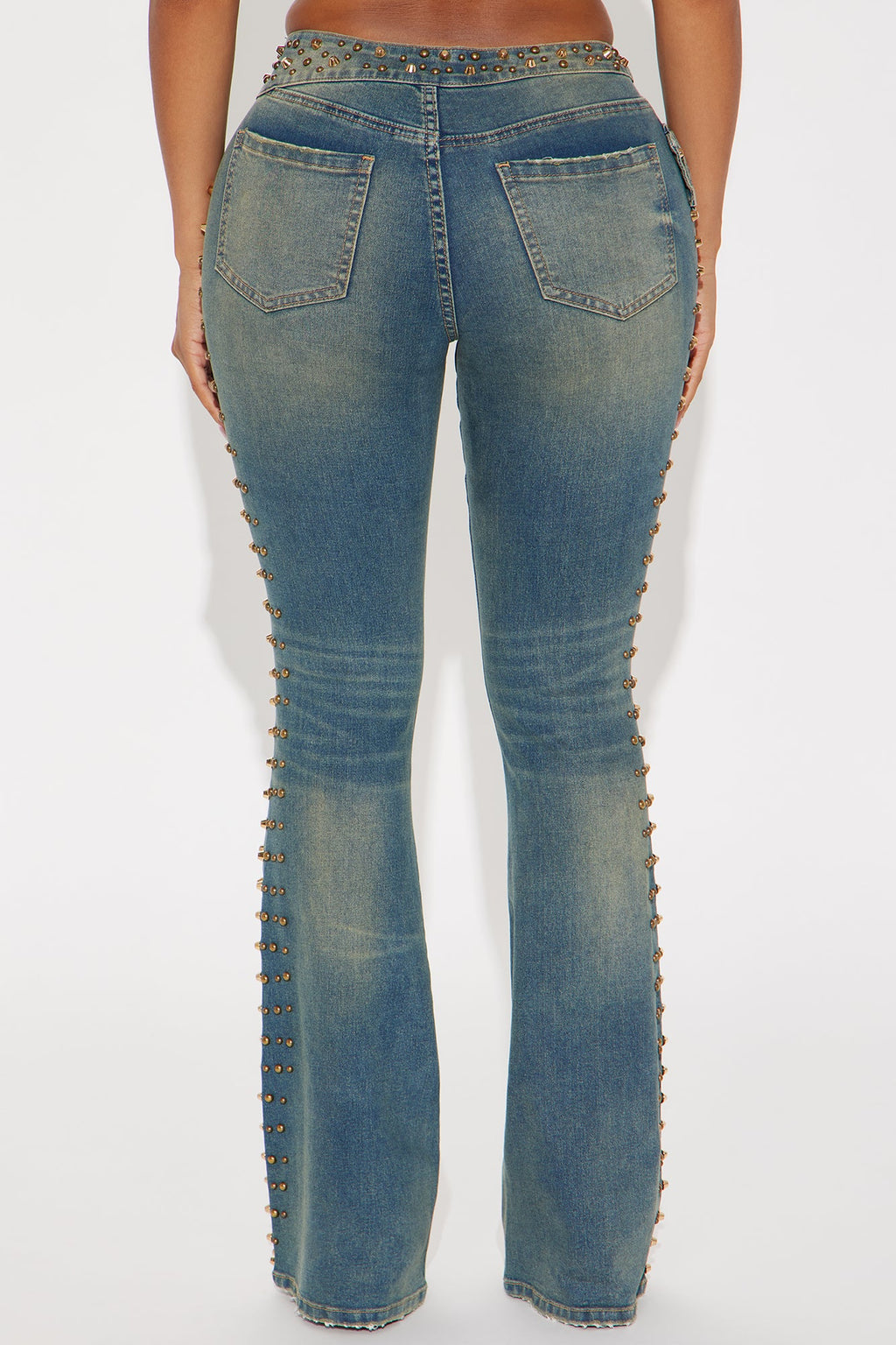 Ayami Embellished Tinted Bootcut Jeans - Vintage Wash