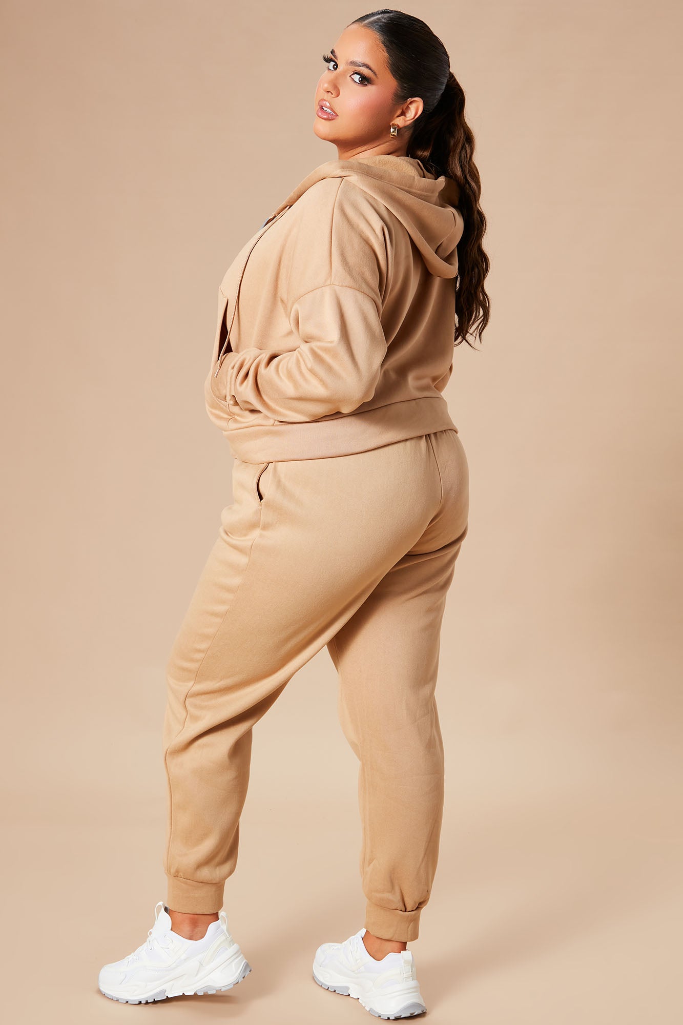 I Got This Zip Up Jacket And Jogger Set - Mocha