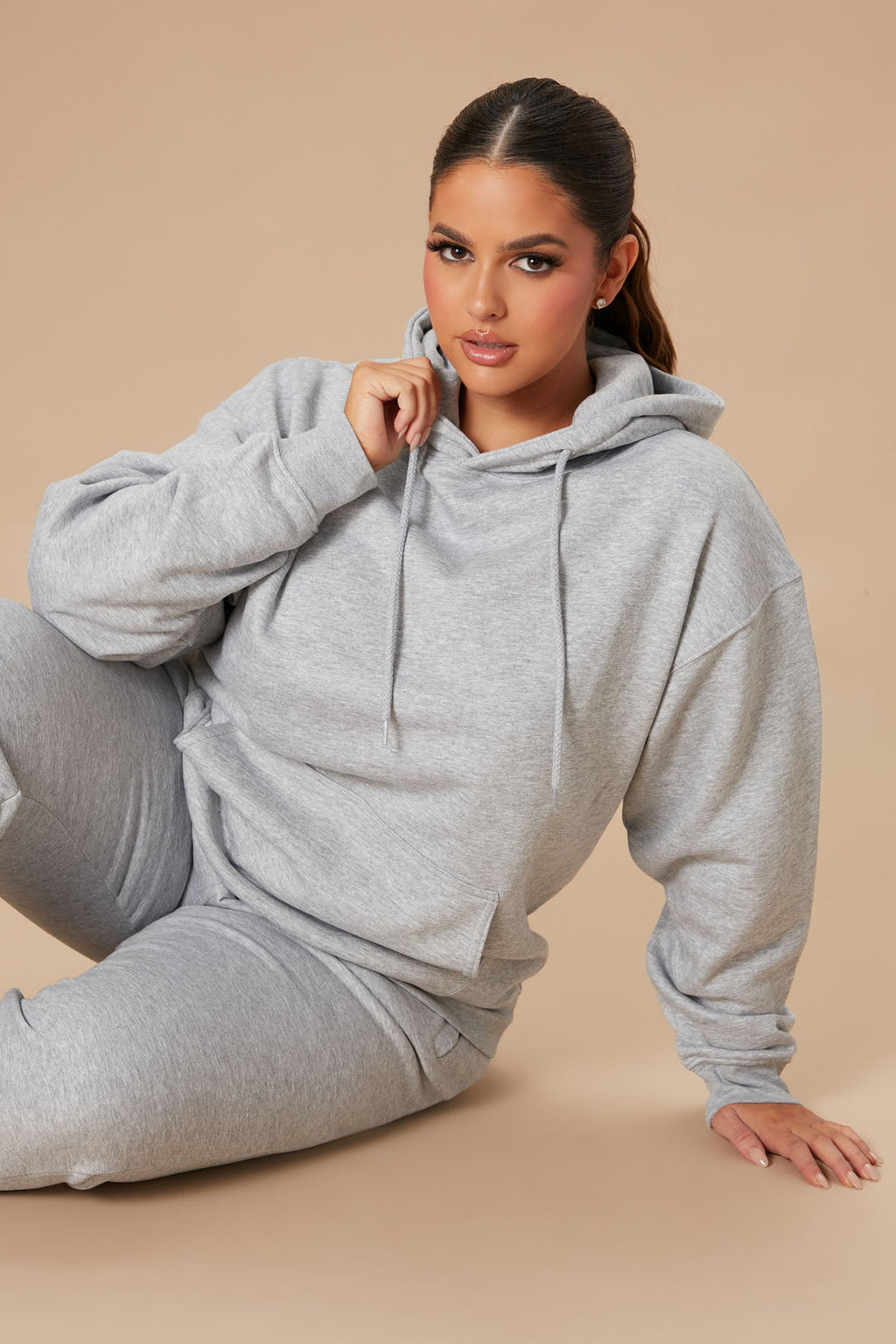 Stole Your Boyfriend's Oversized Hoodie - Heather Grey