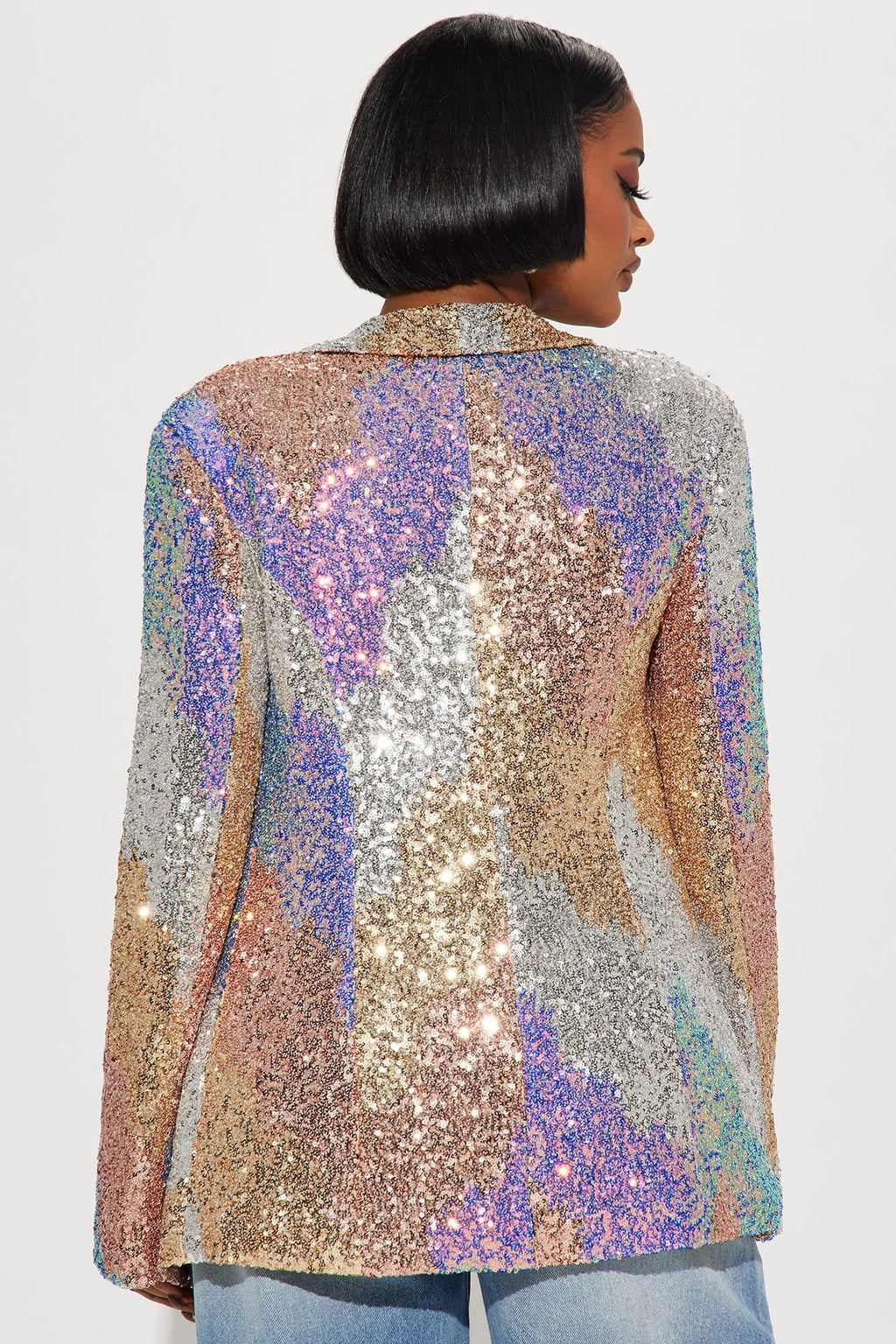 Office Party Sequin Blazer - Multi Color