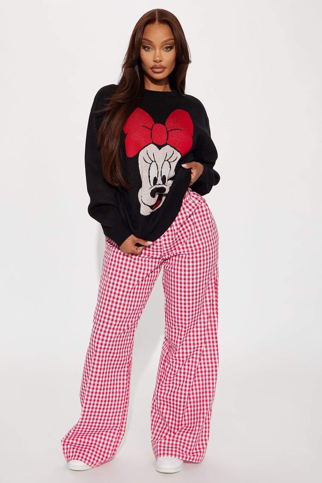 Minnie Mouse Wink Sweater - Black/combo