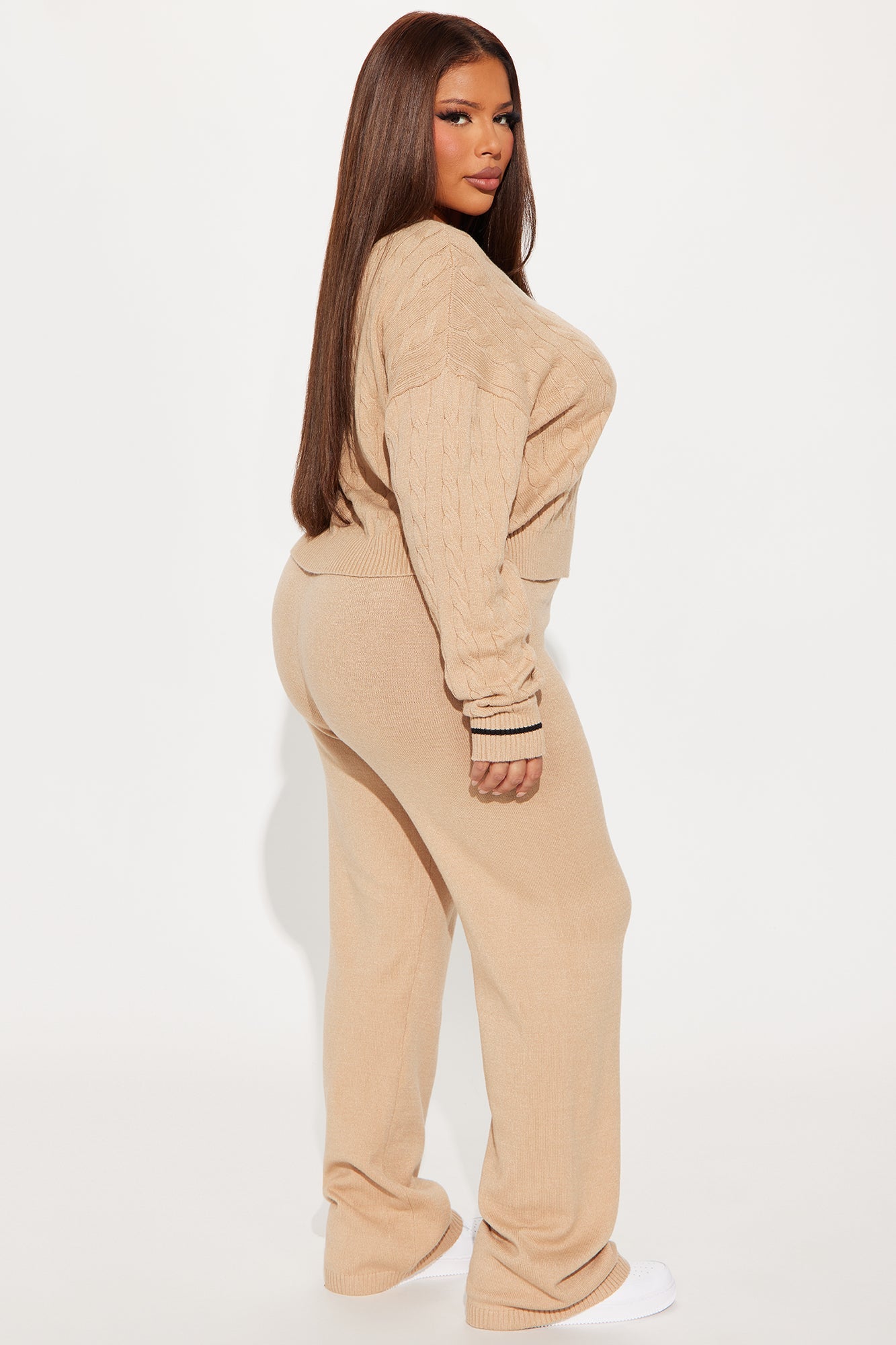 In New York Sweater Pant Set - Taupe