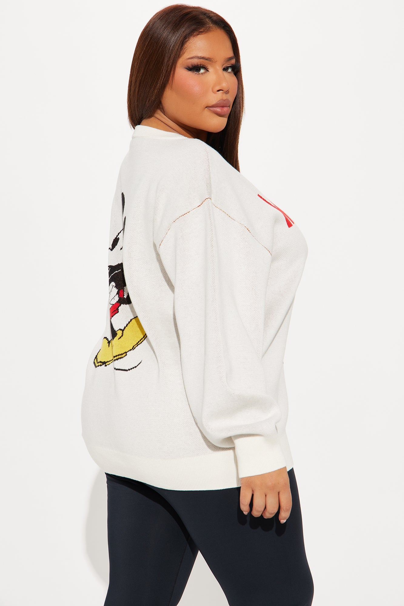 Happy Mickey Mouse Sweater - White/combo