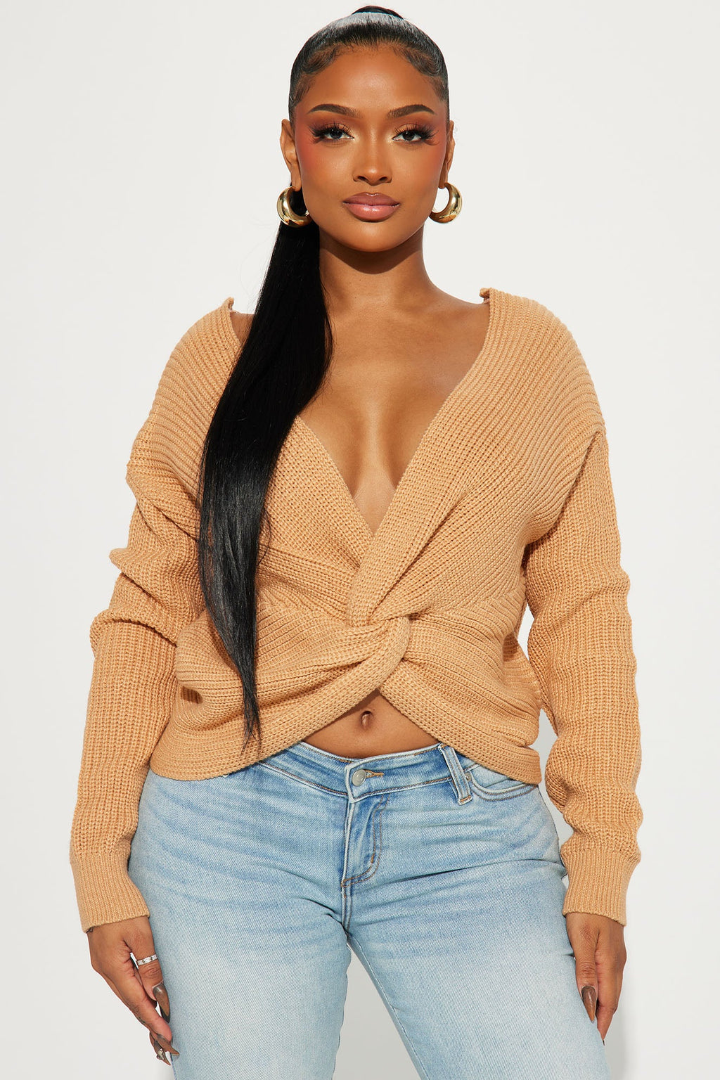 Falls Favorite Girl Sweater II - Camel
