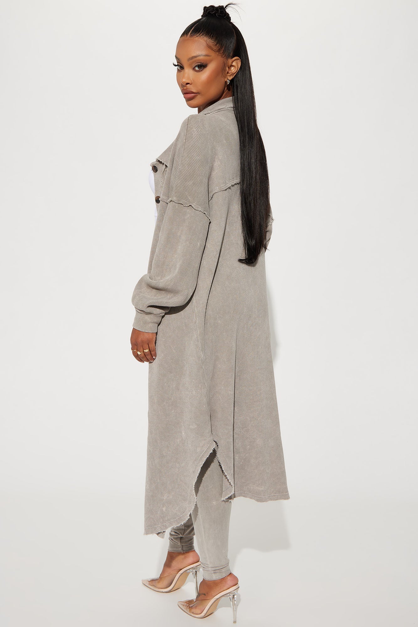 Cece Washed Legging Set - Taupe